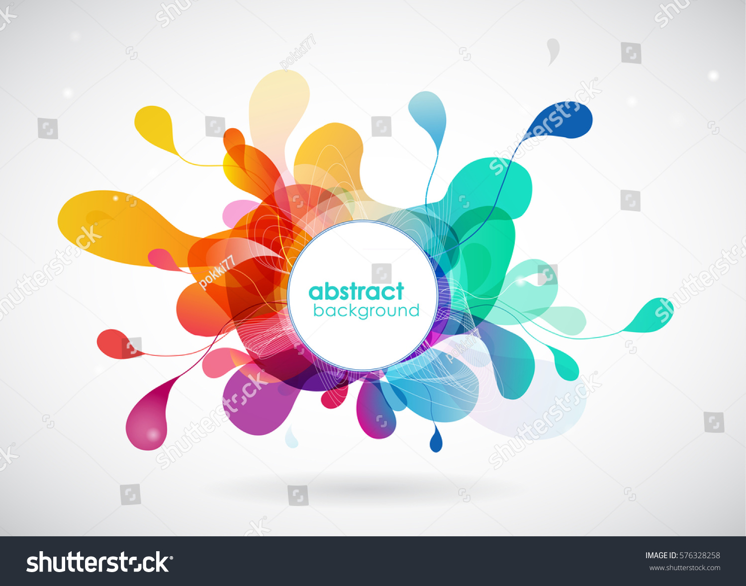 Abstract Colored Flower Background Circles Stock Vector (Royalty Free ...