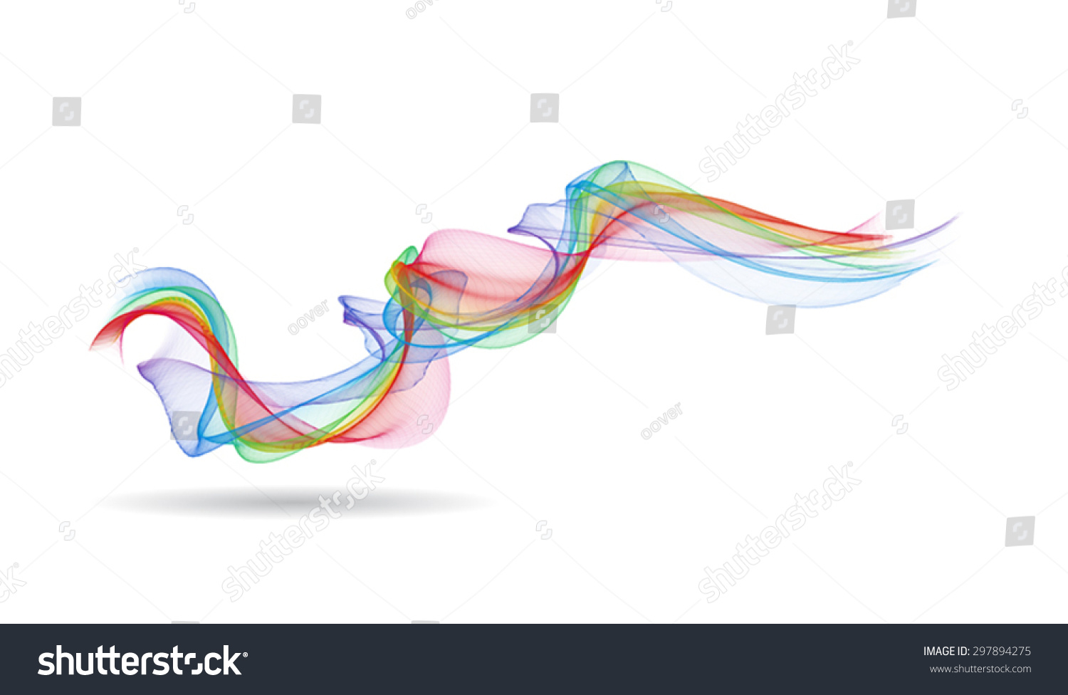 Abstract Colored Wave Lines VECTOR Stock Vector (Royalty Free