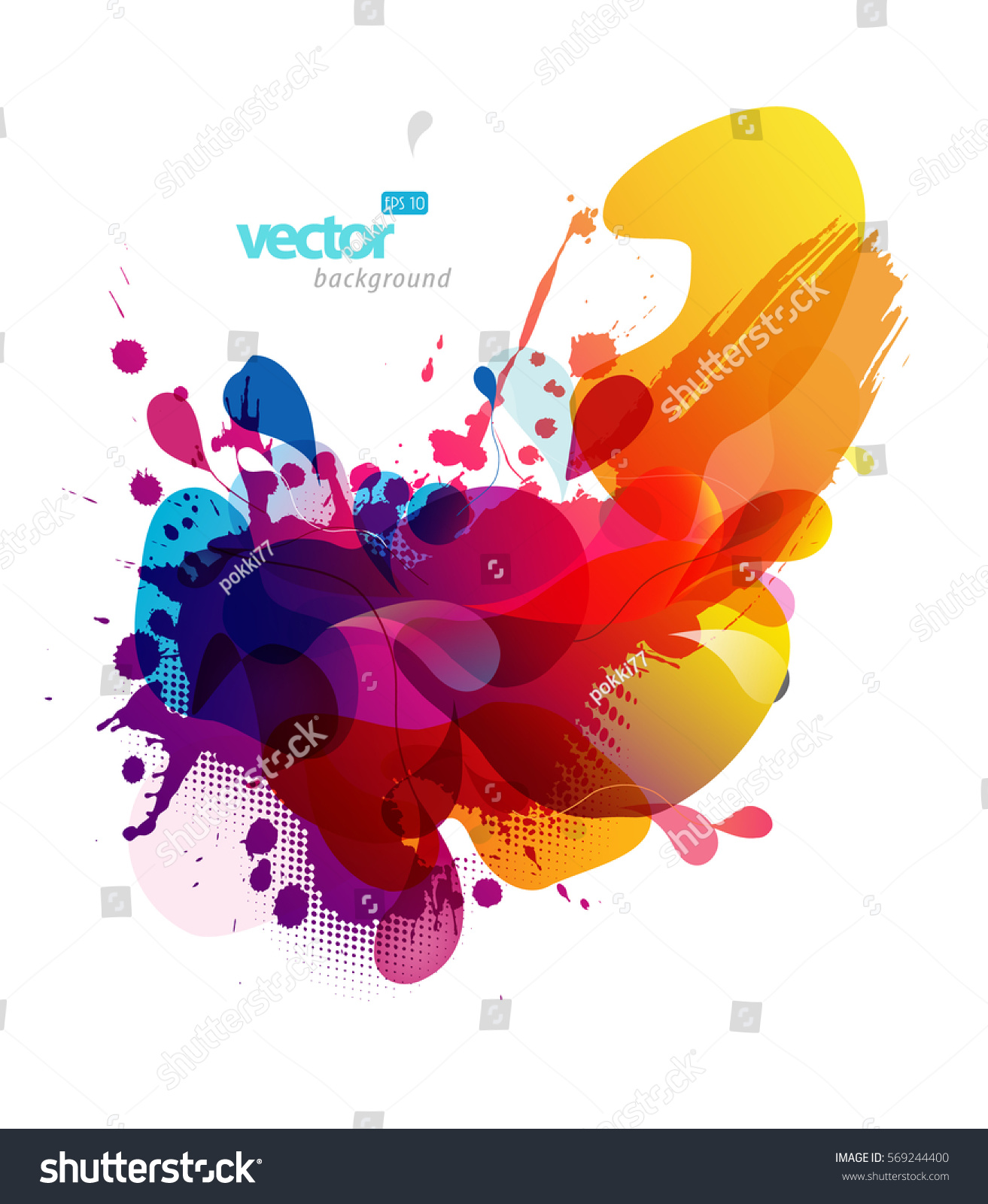 Abstract Colorful Splash Illustration Stock Vector (Royalty Free) 569244400