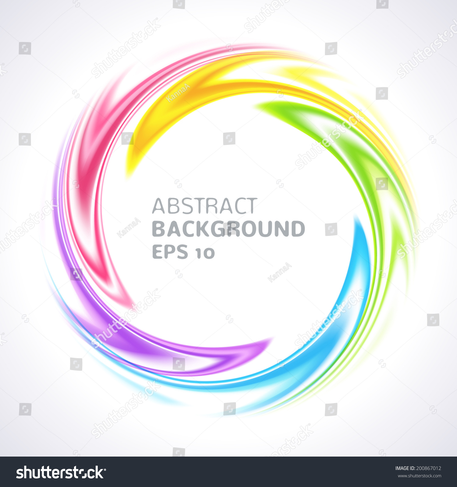 Abstract Colorful Swirl Circle Bright Background Stock Vector Royalty