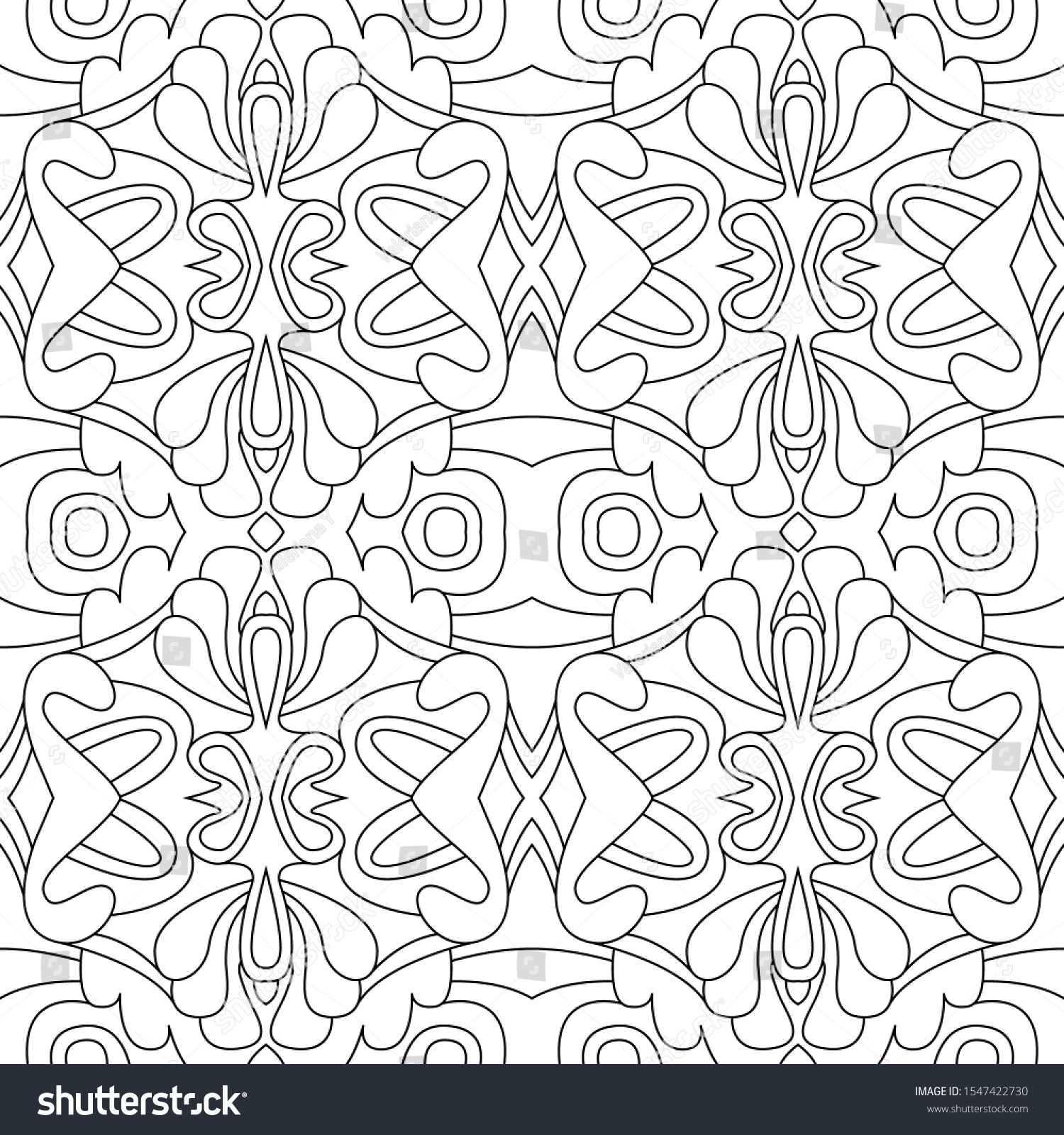 Abstract Colouring Page Adults Black White Stock Vector (royalty Free 