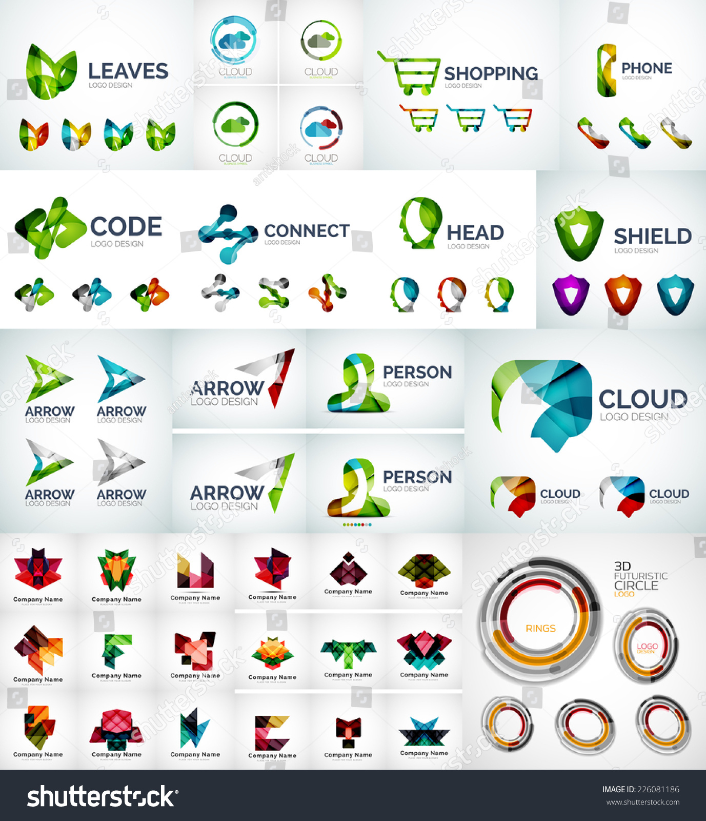 Abstract Company Logo Vector Collection - Large Set Of Business ...