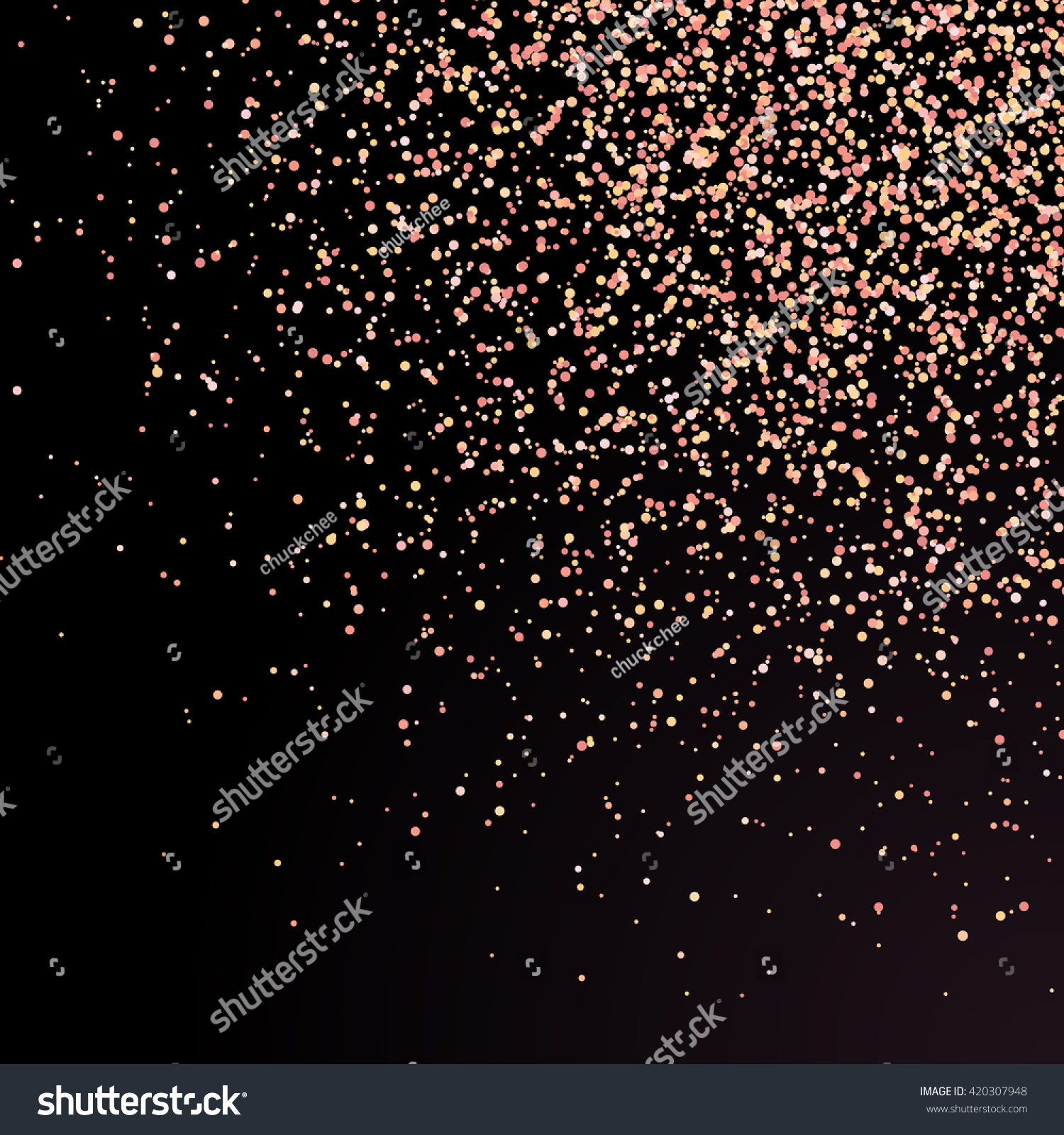 Abstract Confetti Background Rose Gold Confetti Stock Vector (Royalty