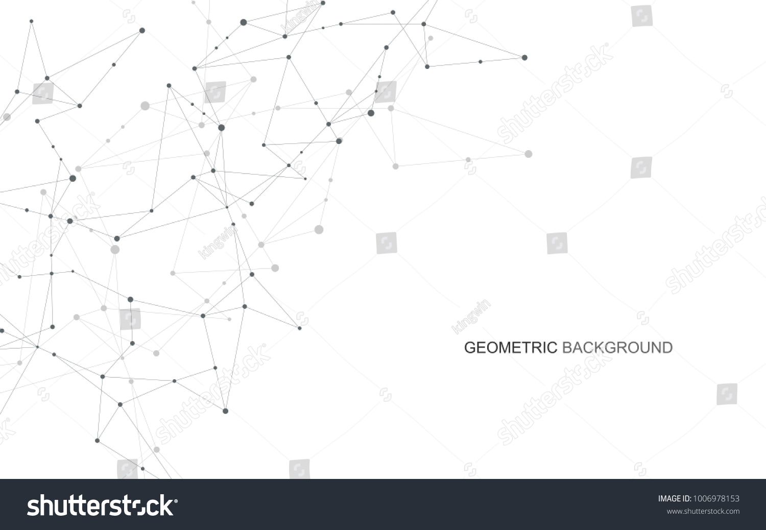 Abstract Connecting Dots Lines Connection Science Stock Vector (Royalty ...