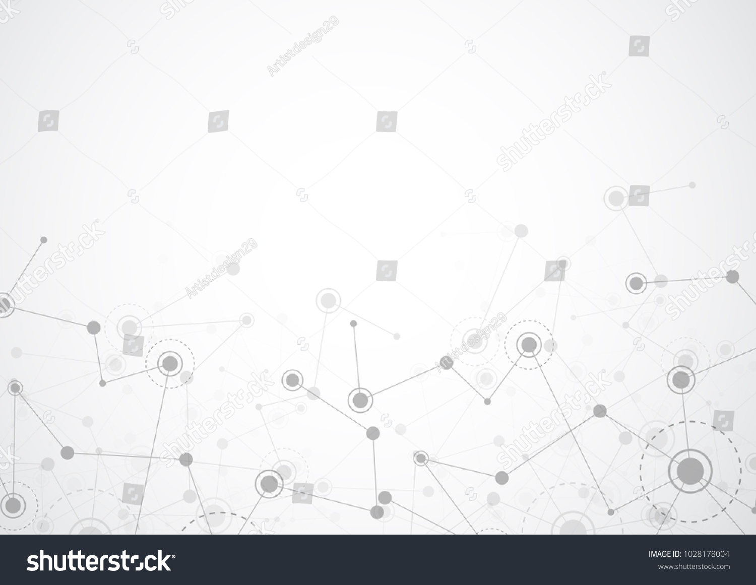 Abstract Connecting Dots Lines Connection Science Stock Vector (Royalty ...