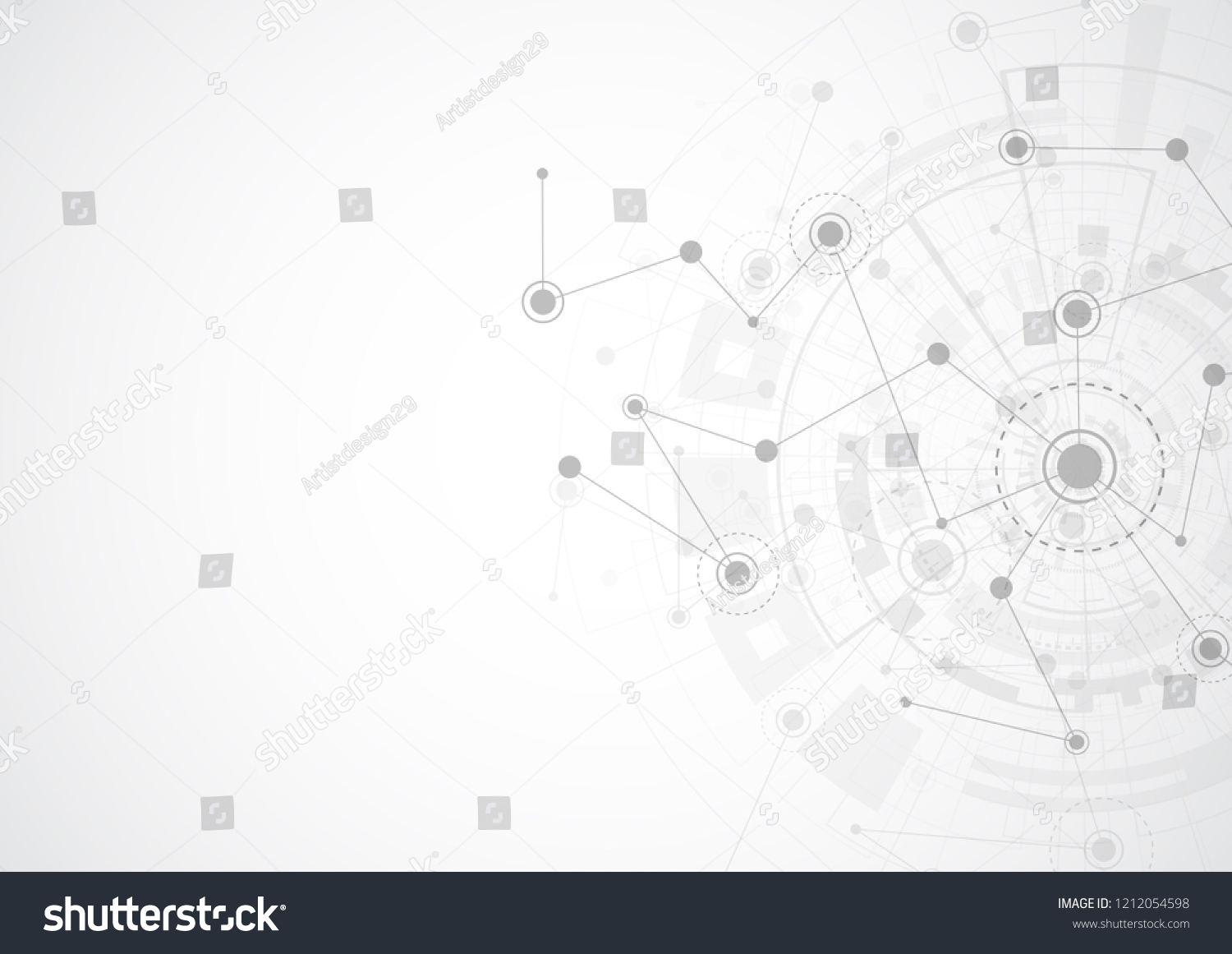 Abstract Connecting Dots Lines Connection Science Stock Vector Royalty Free