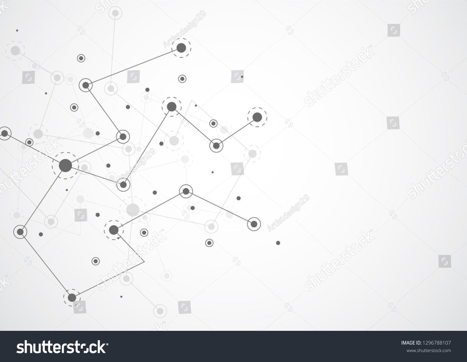 Abstract Connecting Dots Lines Connection Science Stock Vector Royalty Free