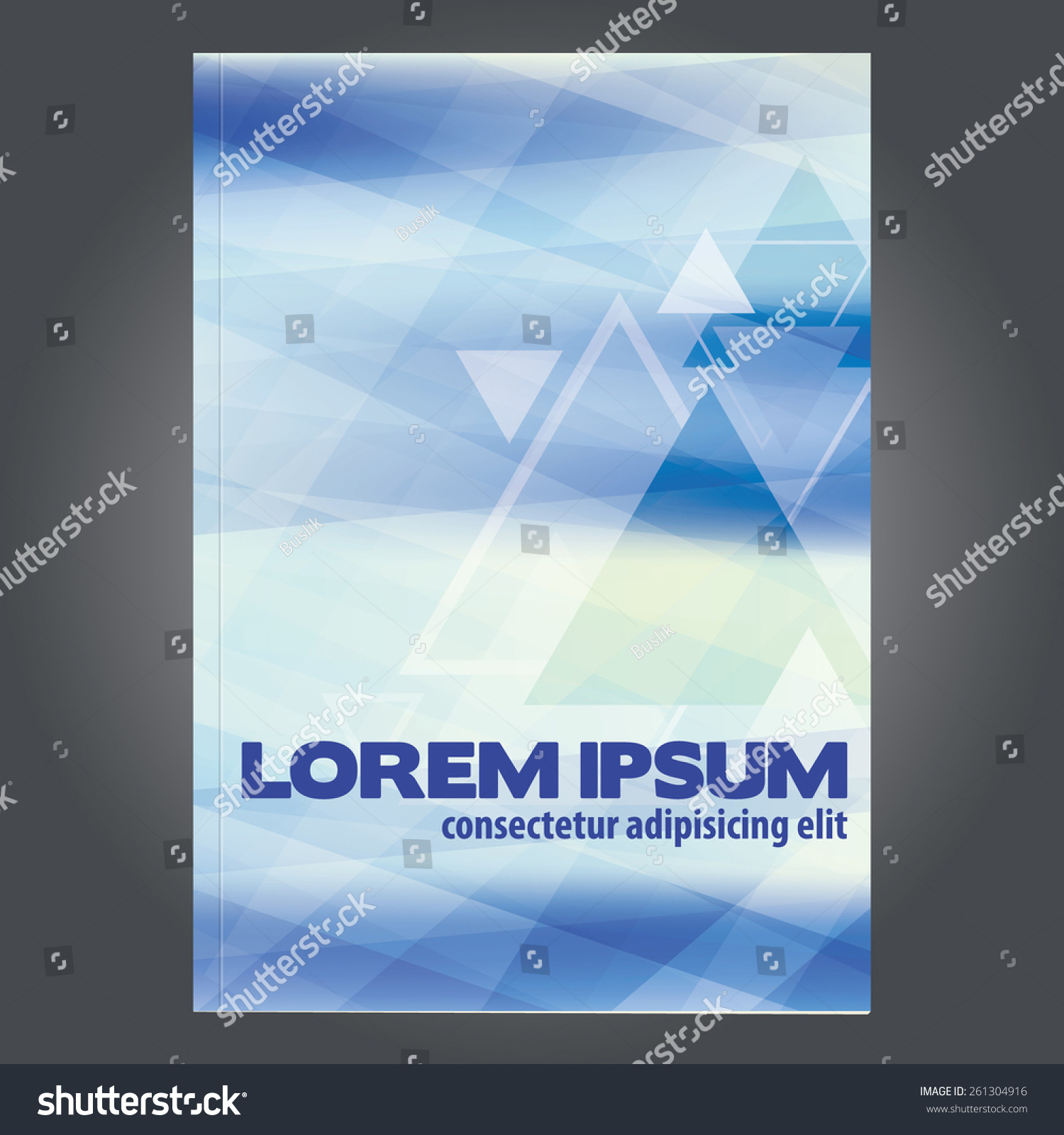 Abstract Cover Design Brochure Textbook Triangles Stock Vector (Royalty ...