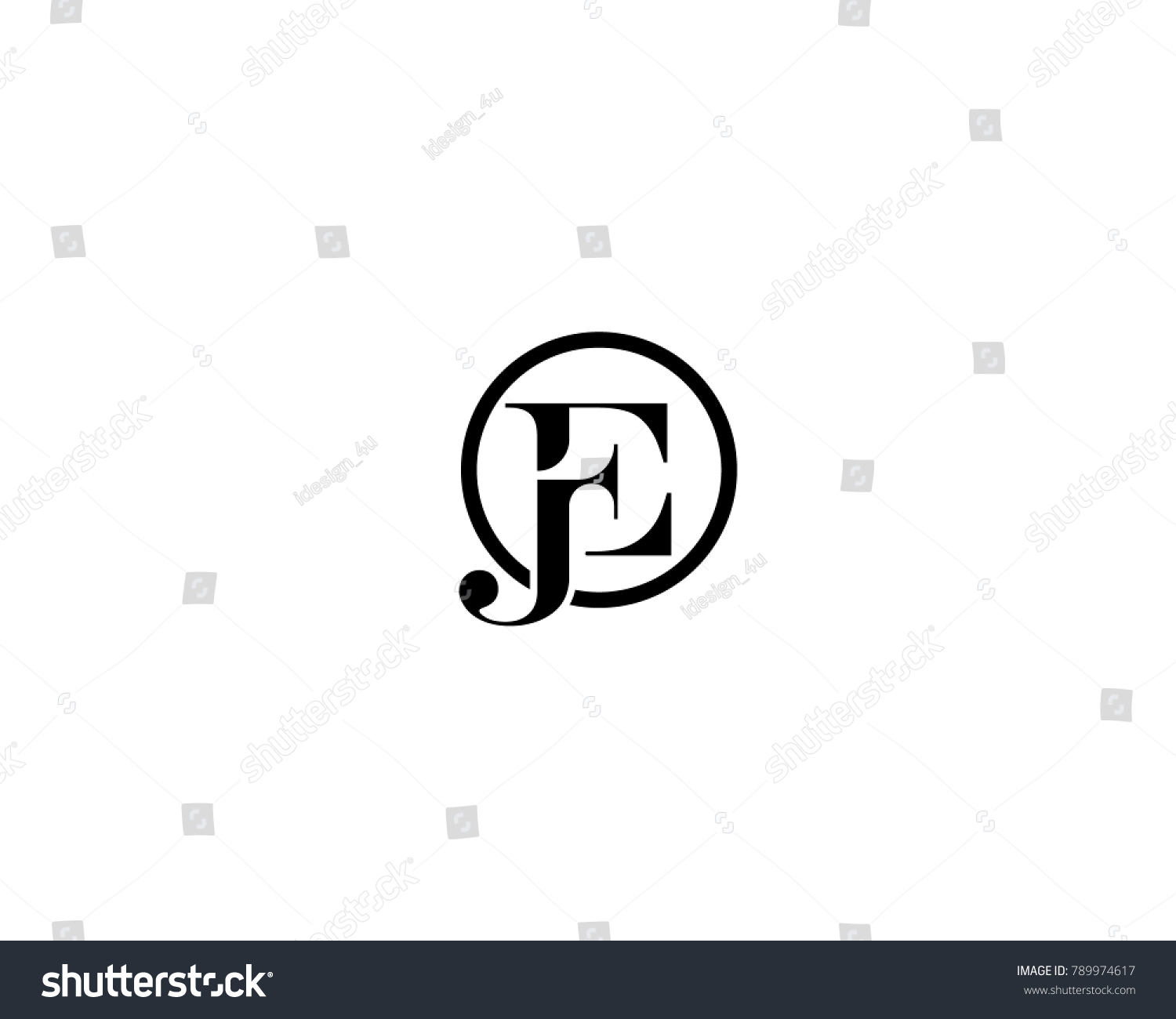 Abstract Creative Minimal Alphabet Letters Jeejj Stock Vector Royalty Free