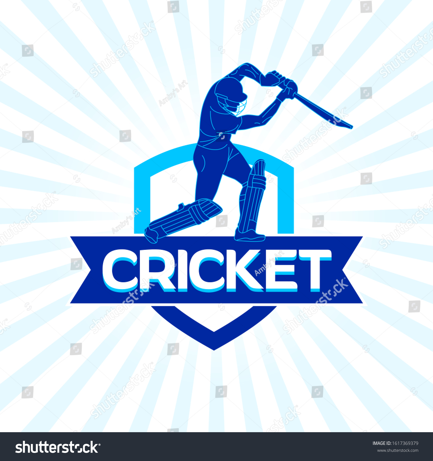 Abstract Cricket Team Logo Design Concept Stock Vector (Royalty Free ...