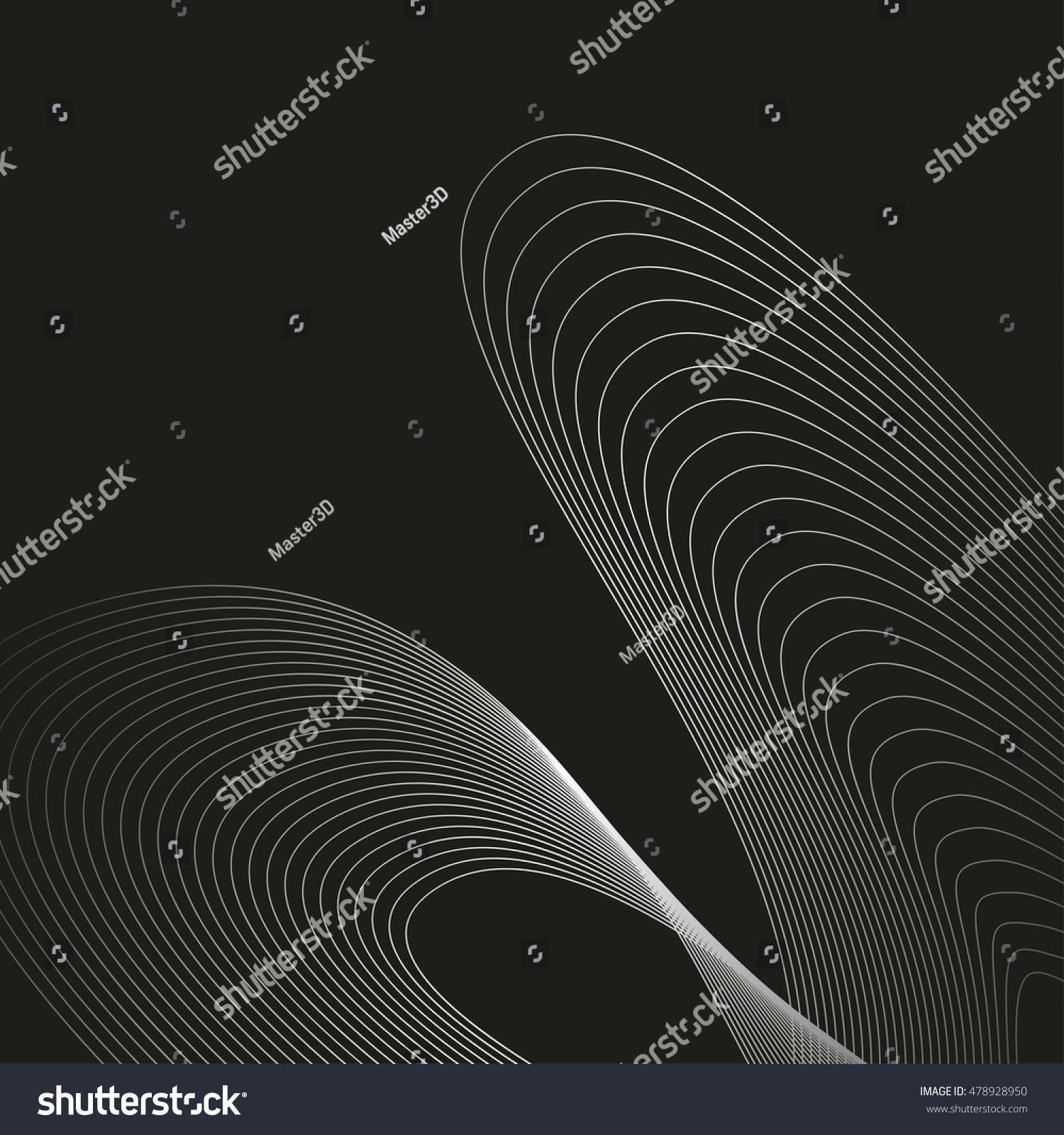 Curved Line Design : Abstract curved lines line art vector stock