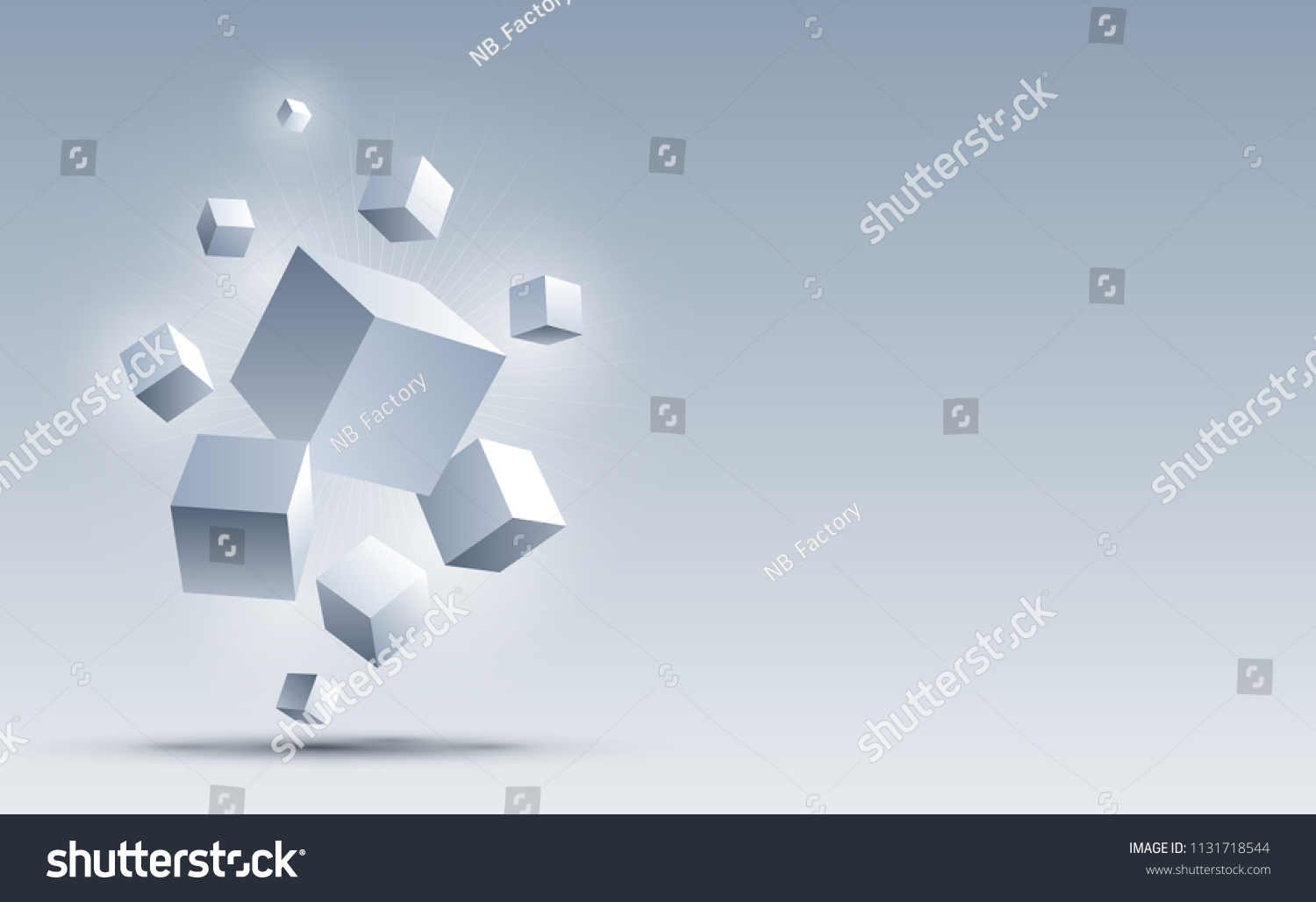 Abstract 3d Cubes Background Background Connection Stock Vector ...