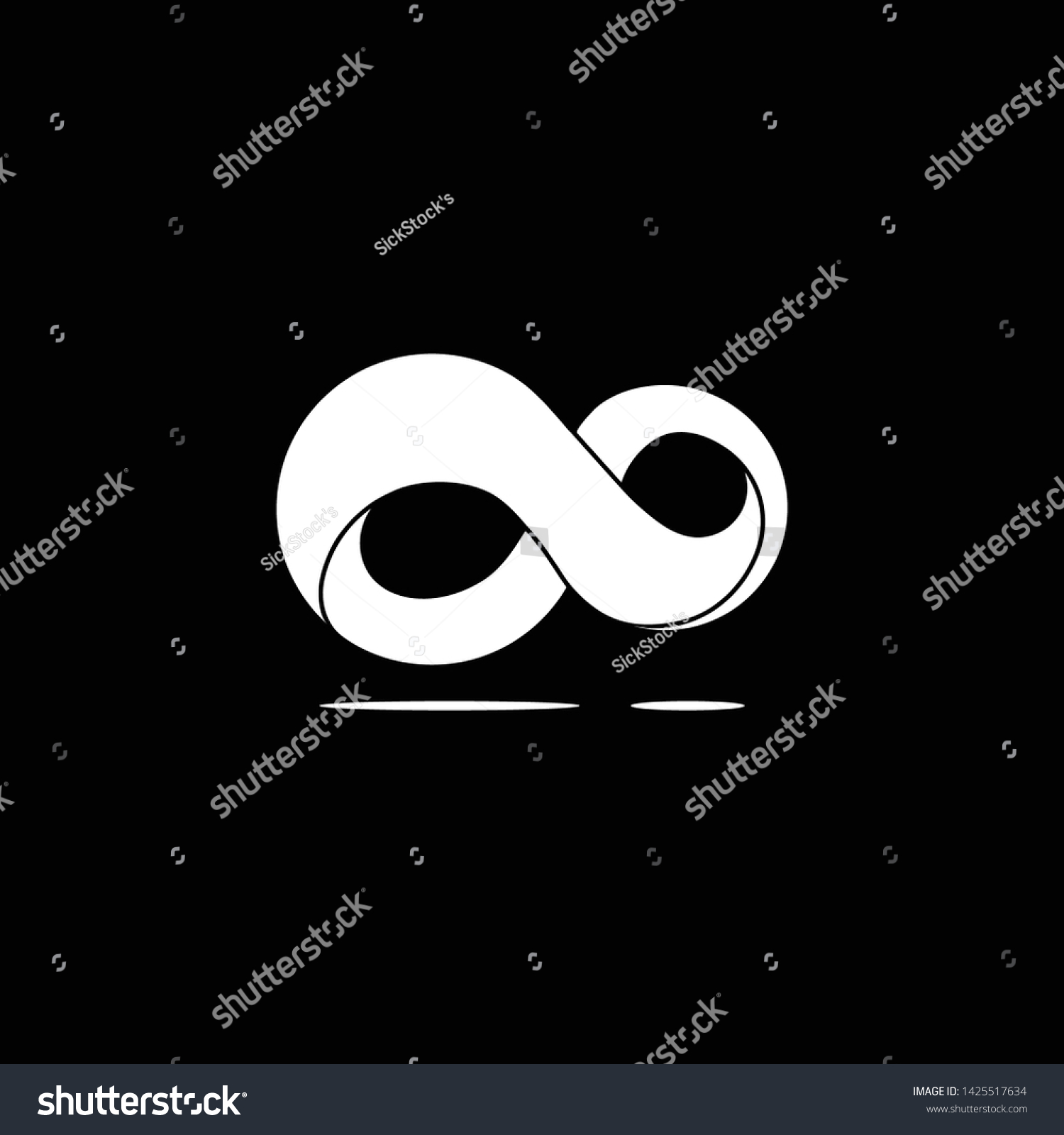 Abstract 3d Infinity Ribbon Logo Vector Stock Vector Royalty Free