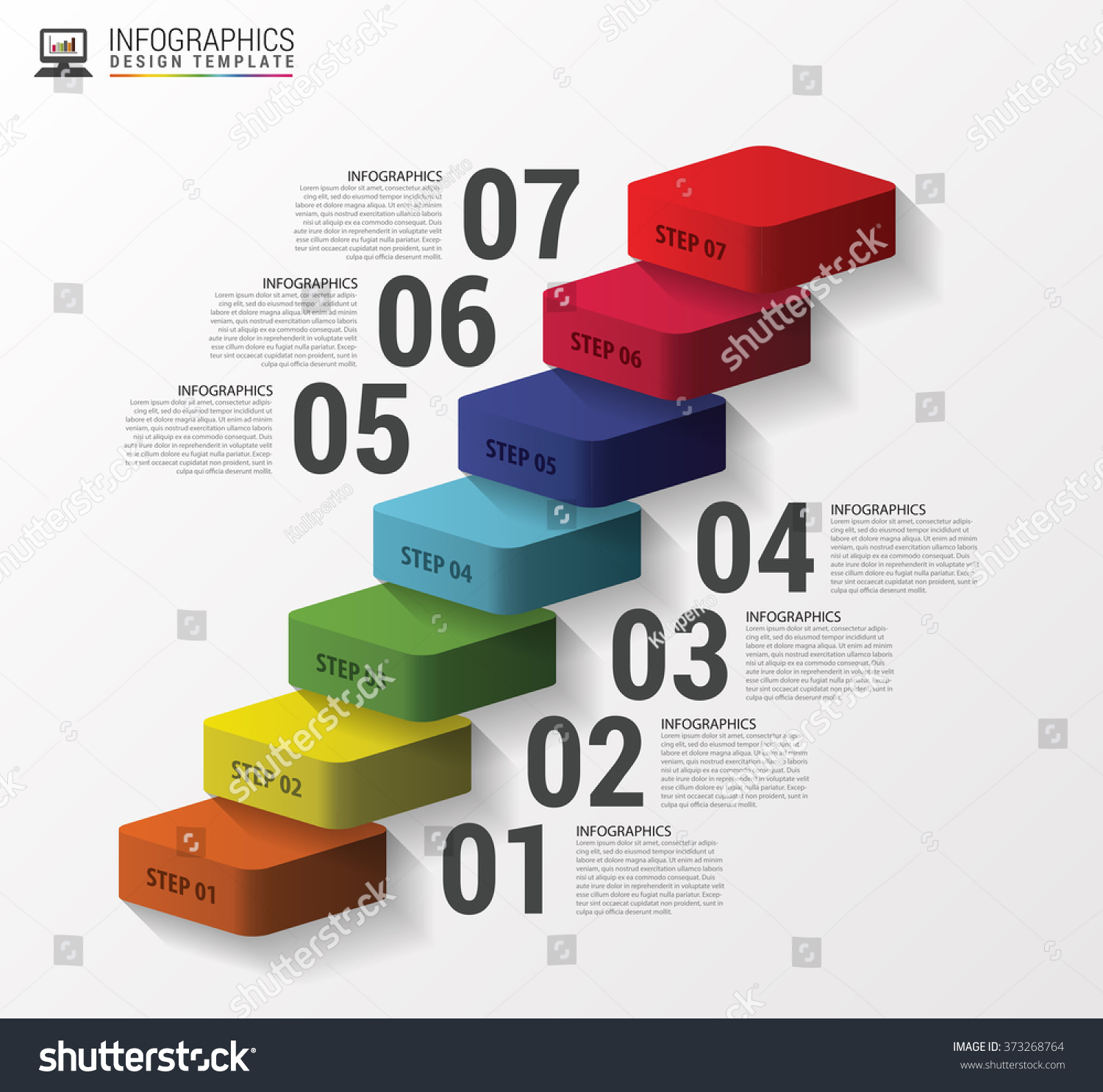 Abstract 3d Stairs Infographics Timeline Template Stock Vector (Royalty ...