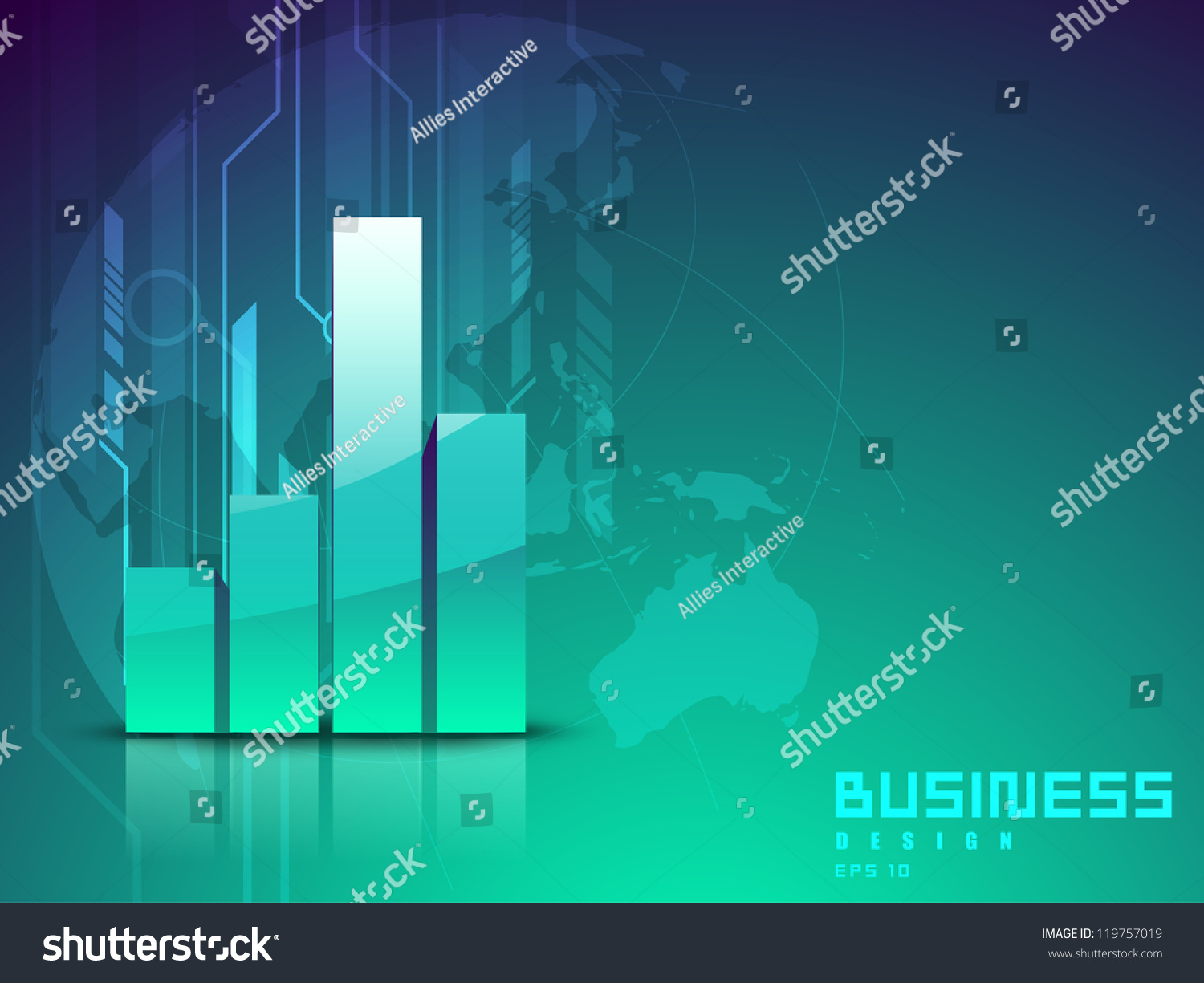 Abstract 3d Statistics Background, Business Concept. Eps 10. Stock ...