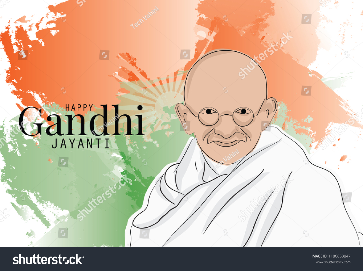 Abstract Designs Gandhi Jayanti Stock Vector (Royalty Free) 1186653847