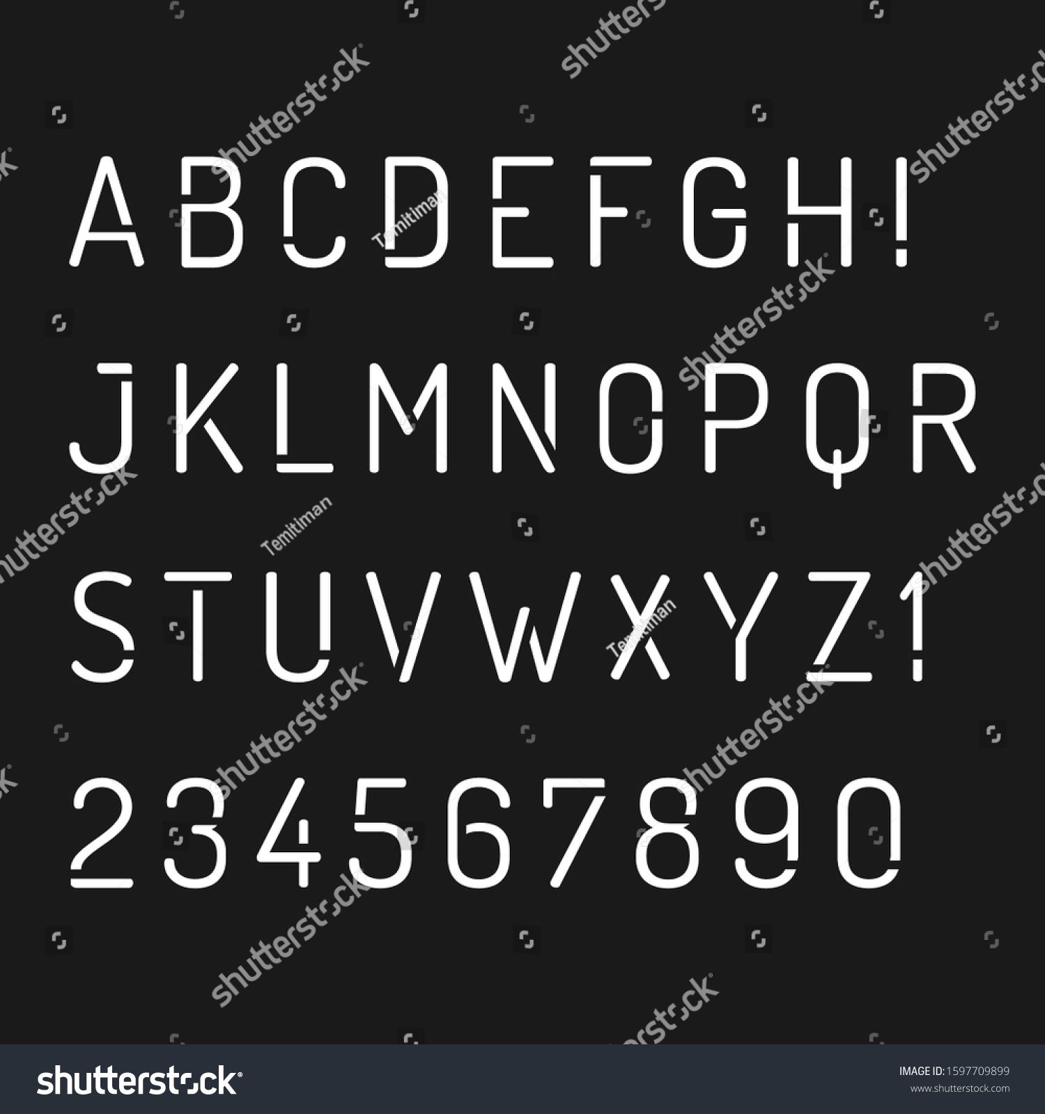 Download Abstract Digital Modern Alphabet Fonts Typography Stock Vector Royalty Free 1597709899