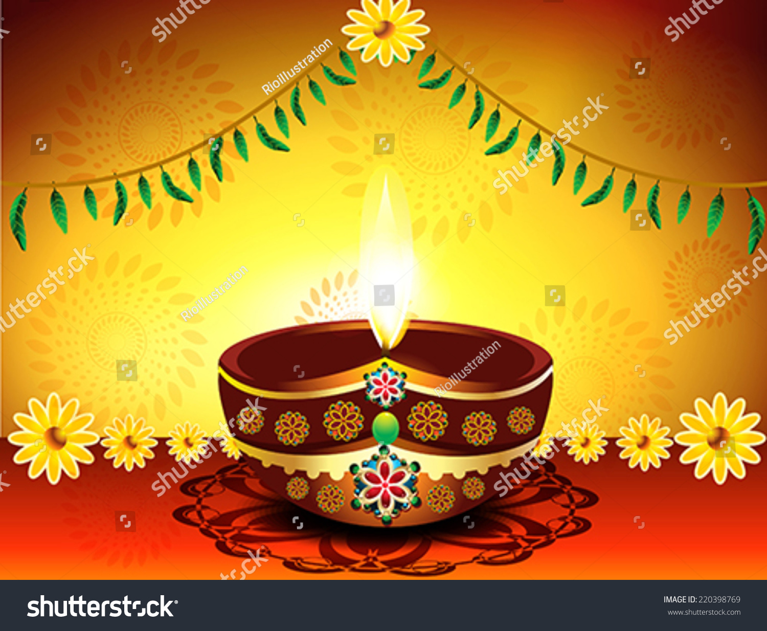 Abstract Diwali Festival Background Vector Illustration Stock