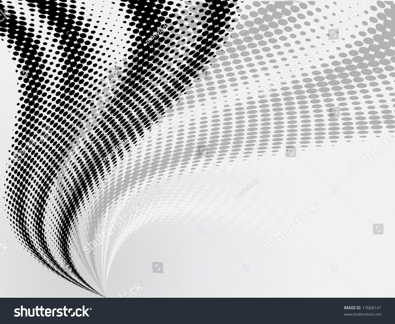 Abstract Doted Wavy Background With Half Tone Effect Stock Vector ...