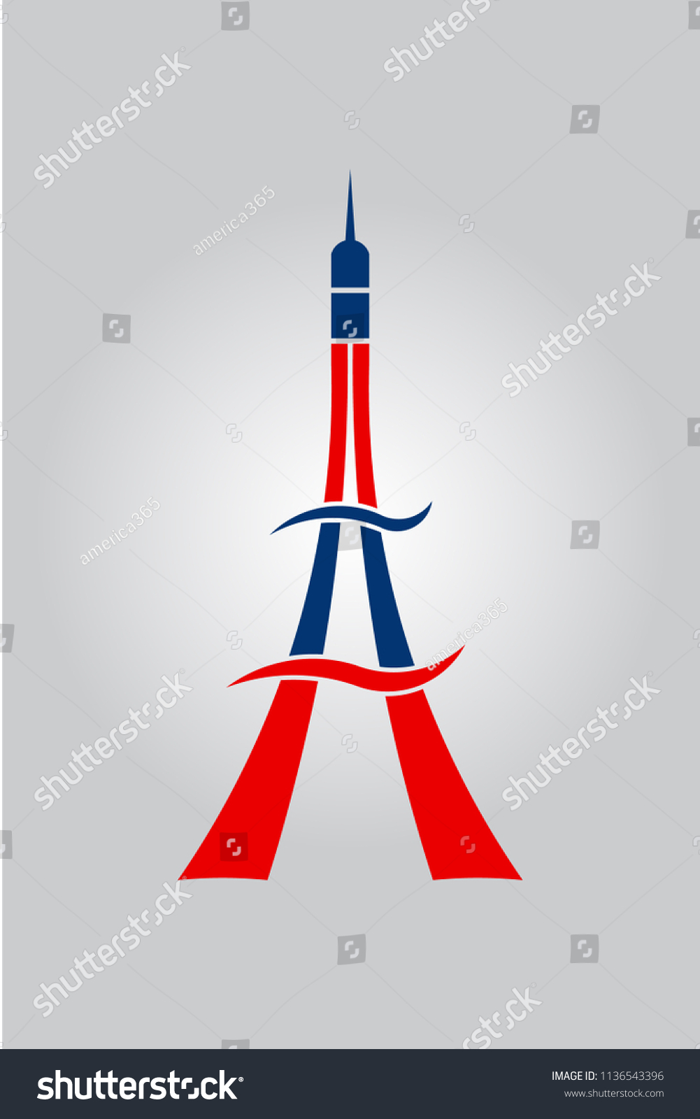 Abstract Eiffel Paris Tower Vector Illustration Stock Vector (Royalty ...