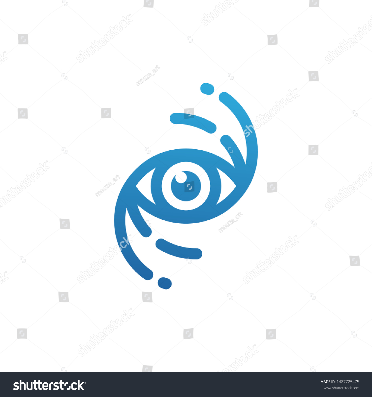 Abstract Eye Logo Design Vector Stock Vector Royalty Free 1487725475