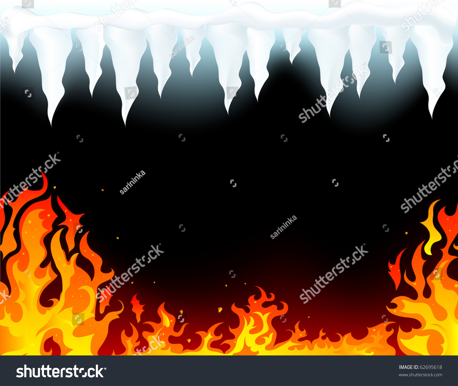 Abstract Fire Ice Background Stock Vector Royalty Free