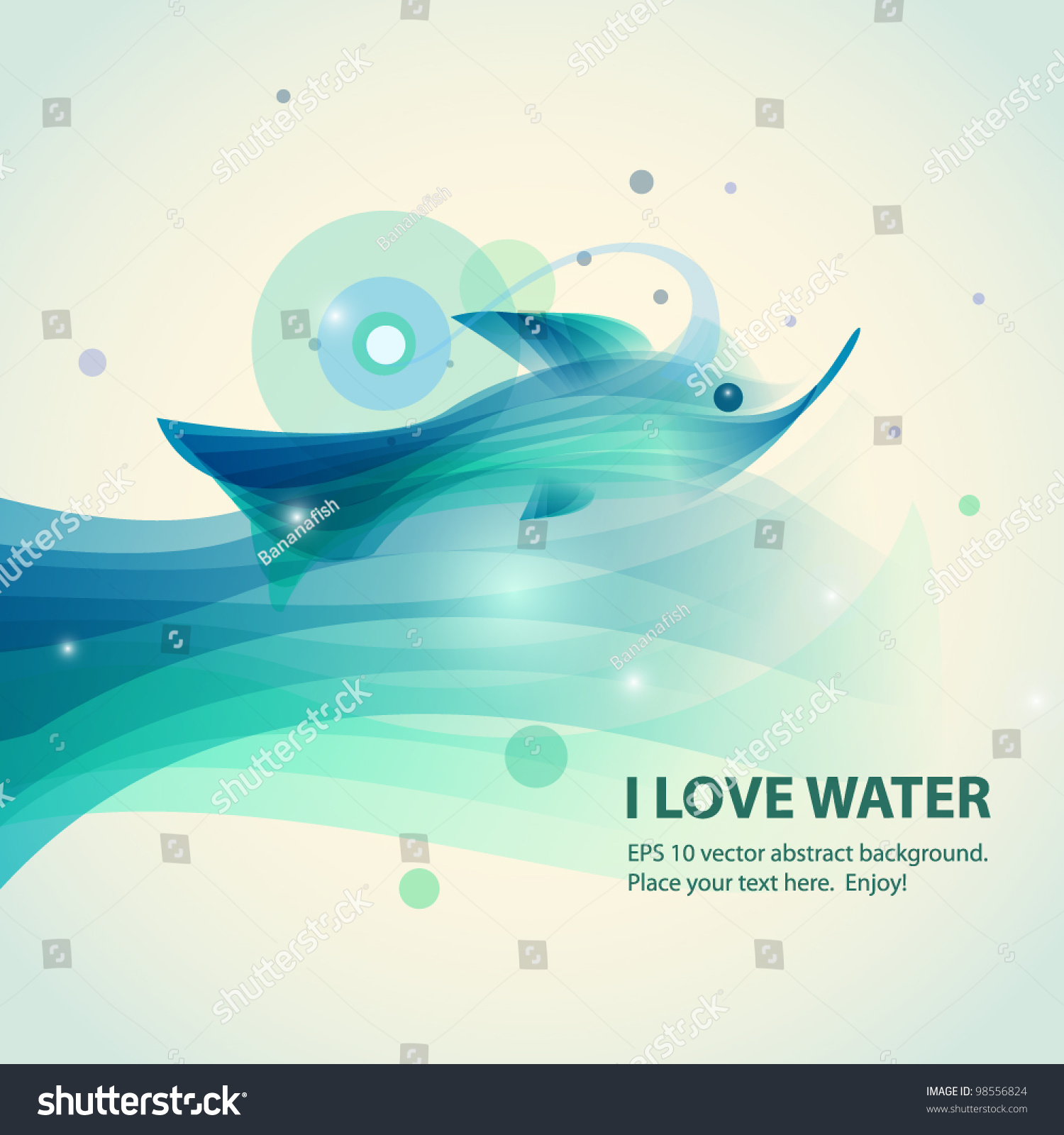 Abstract Fish Vector Background Stock Vector (Royalty Free) 98556824