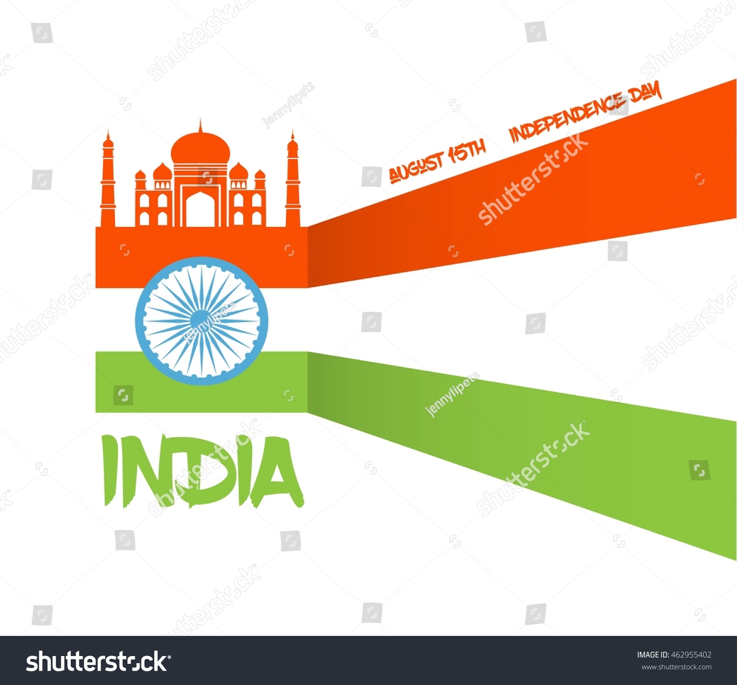 Abstract Flag Indian Independence Day Vector Stock Vector (Royalty Free ...