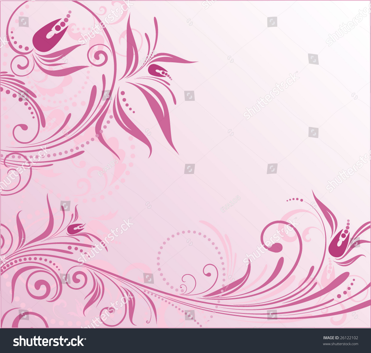 Abstract Floral Pink Background Stock Vector Illustration 26122102 ...