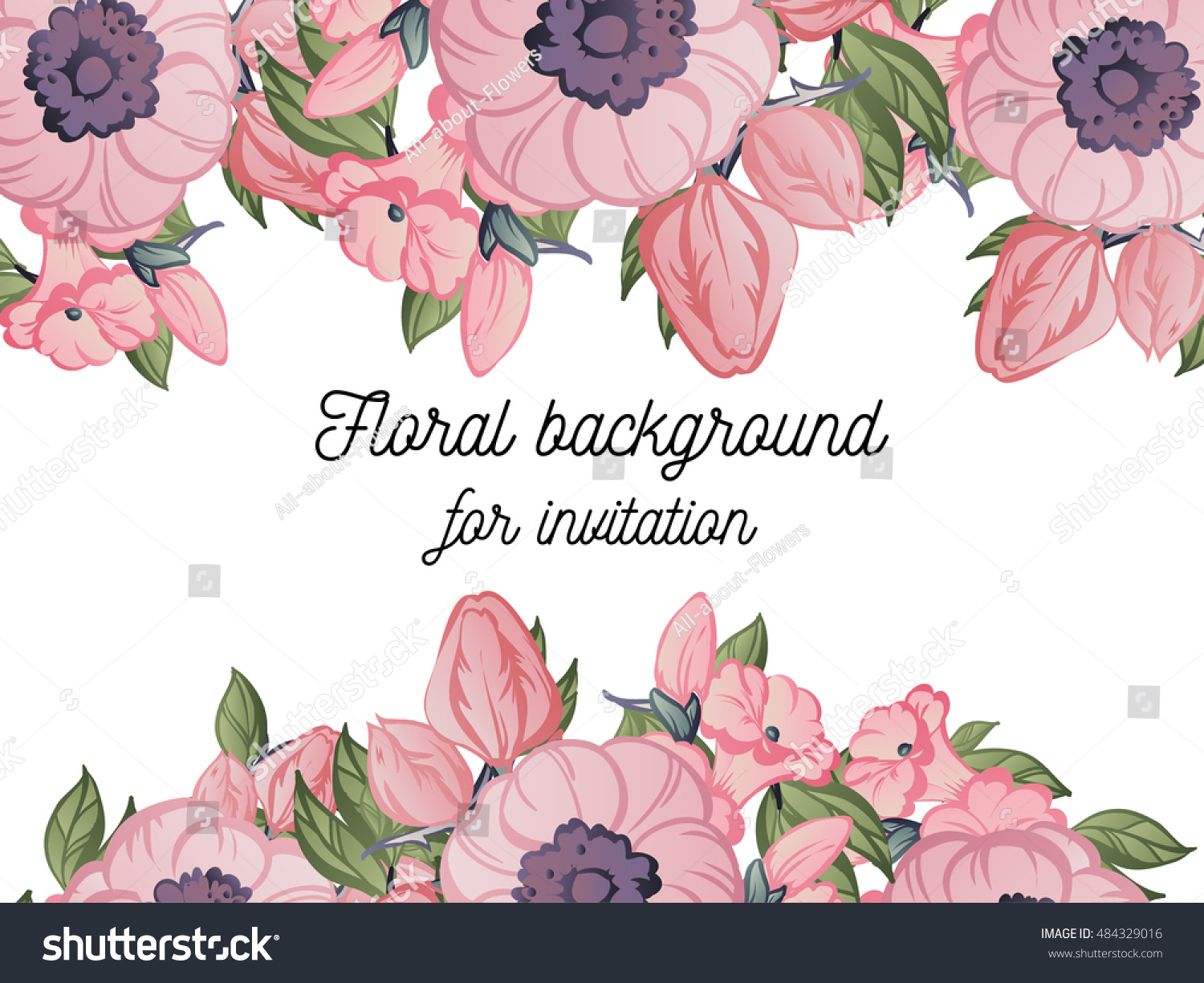 Abstract Flower Background Place Your Text Stock Vector 484329016 ...