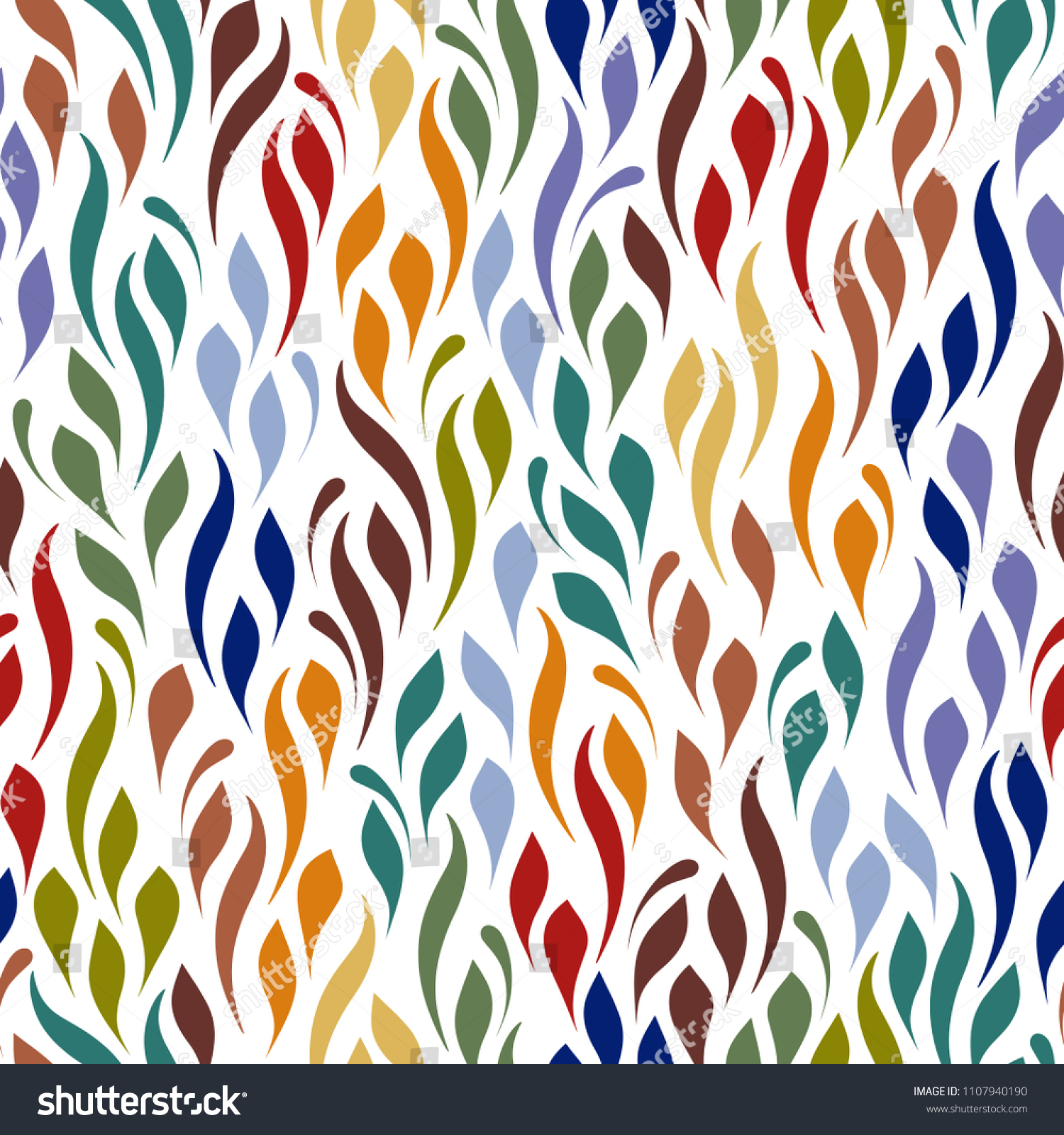 Abstract Flowery Pattern With Wavy Lines Colorful Stripes Design Seamless Abstract Flowery Pattern With Wavy Lines Colorful Stripes Design Seamless