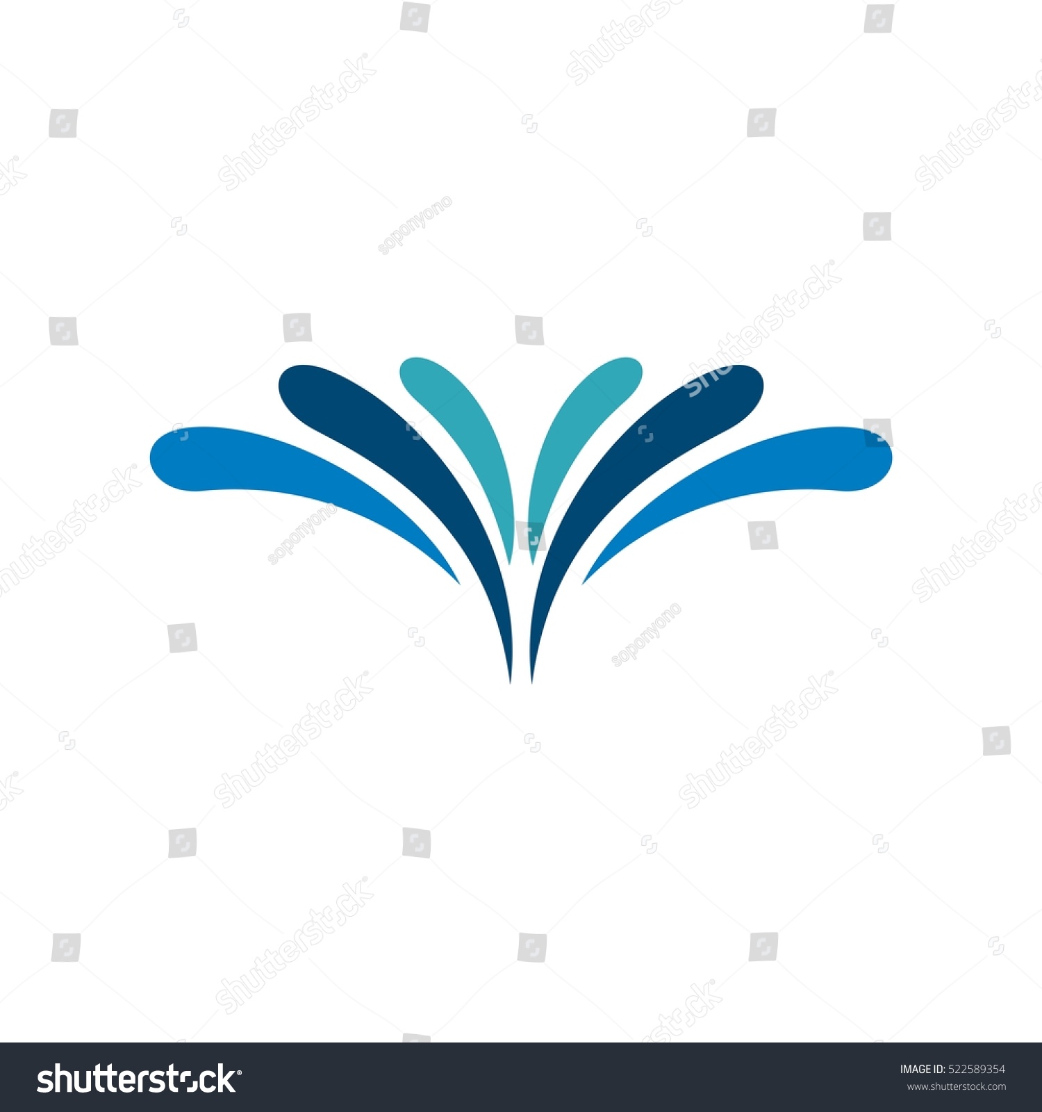 Abstract Fountain Water Logo Template Stock Vector 522589354 - Shutterstock