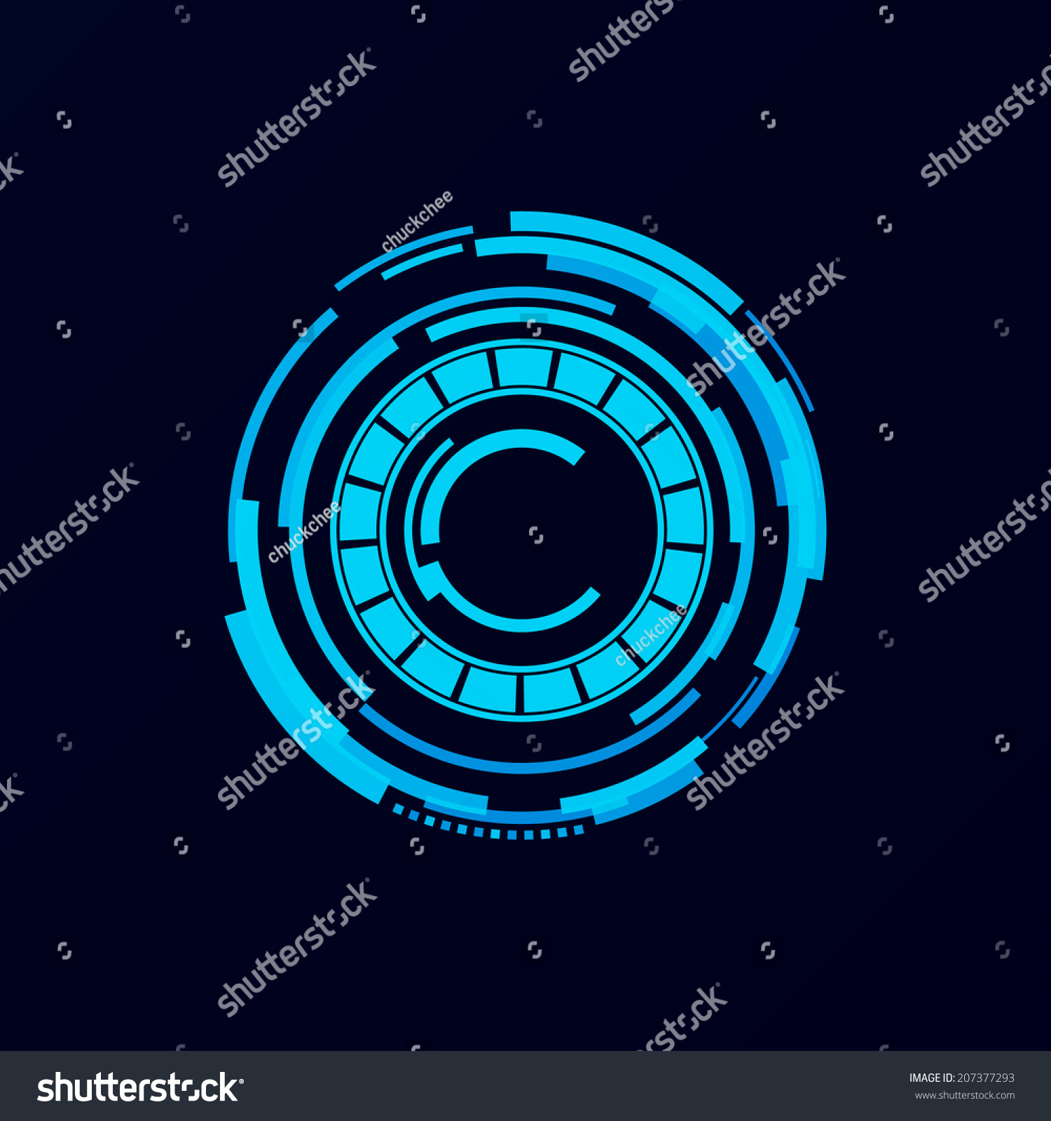 Abstract Futuristic Background With Spaceship Hud Stock Vector ...