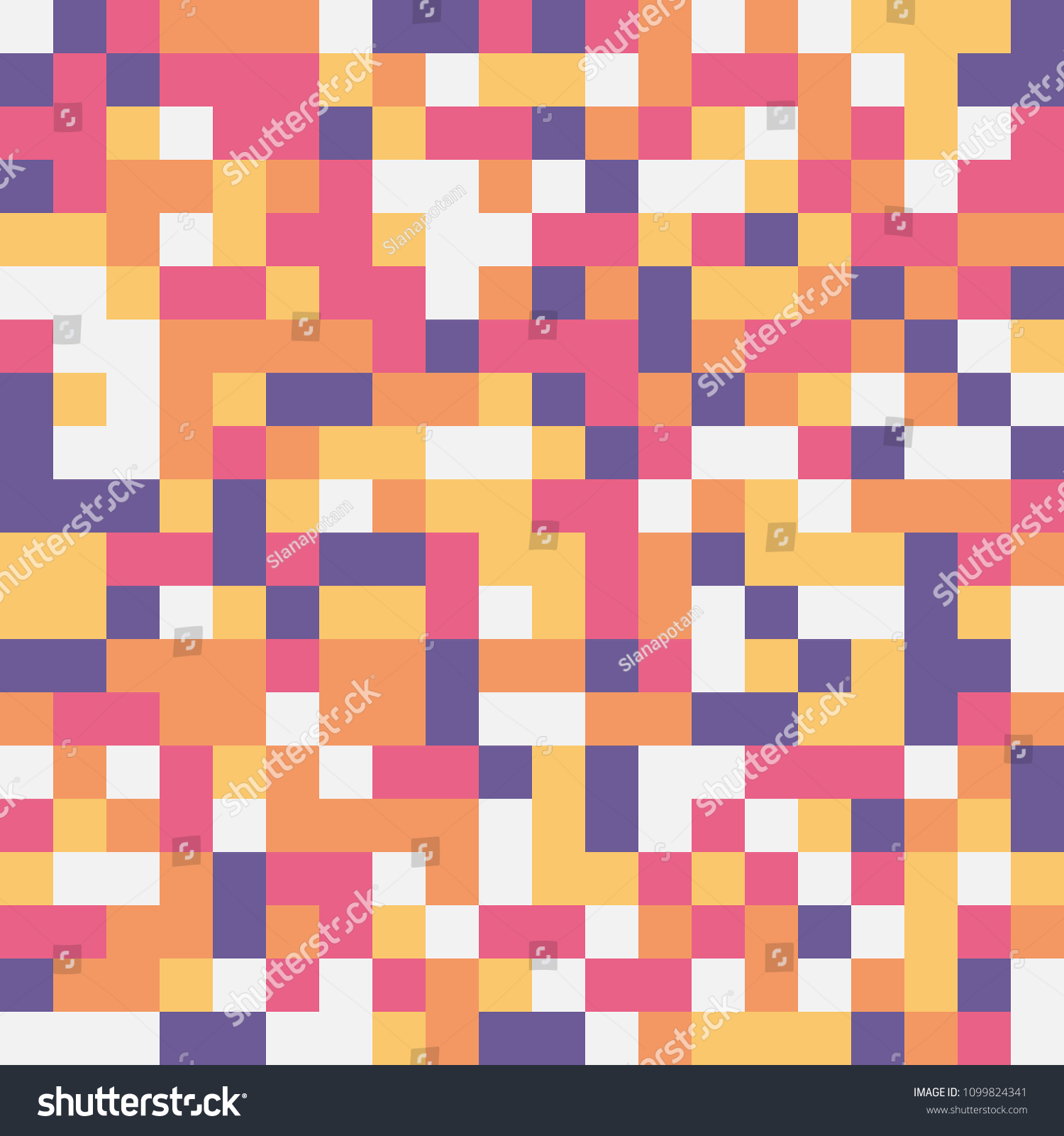 Abstract Geometric Background, Random Coloring Seamless Vector Pattern Colorful Mosaic Abstract Geometric Background, Random Coloring Seamless Vector Pattern Colorful Mosaic