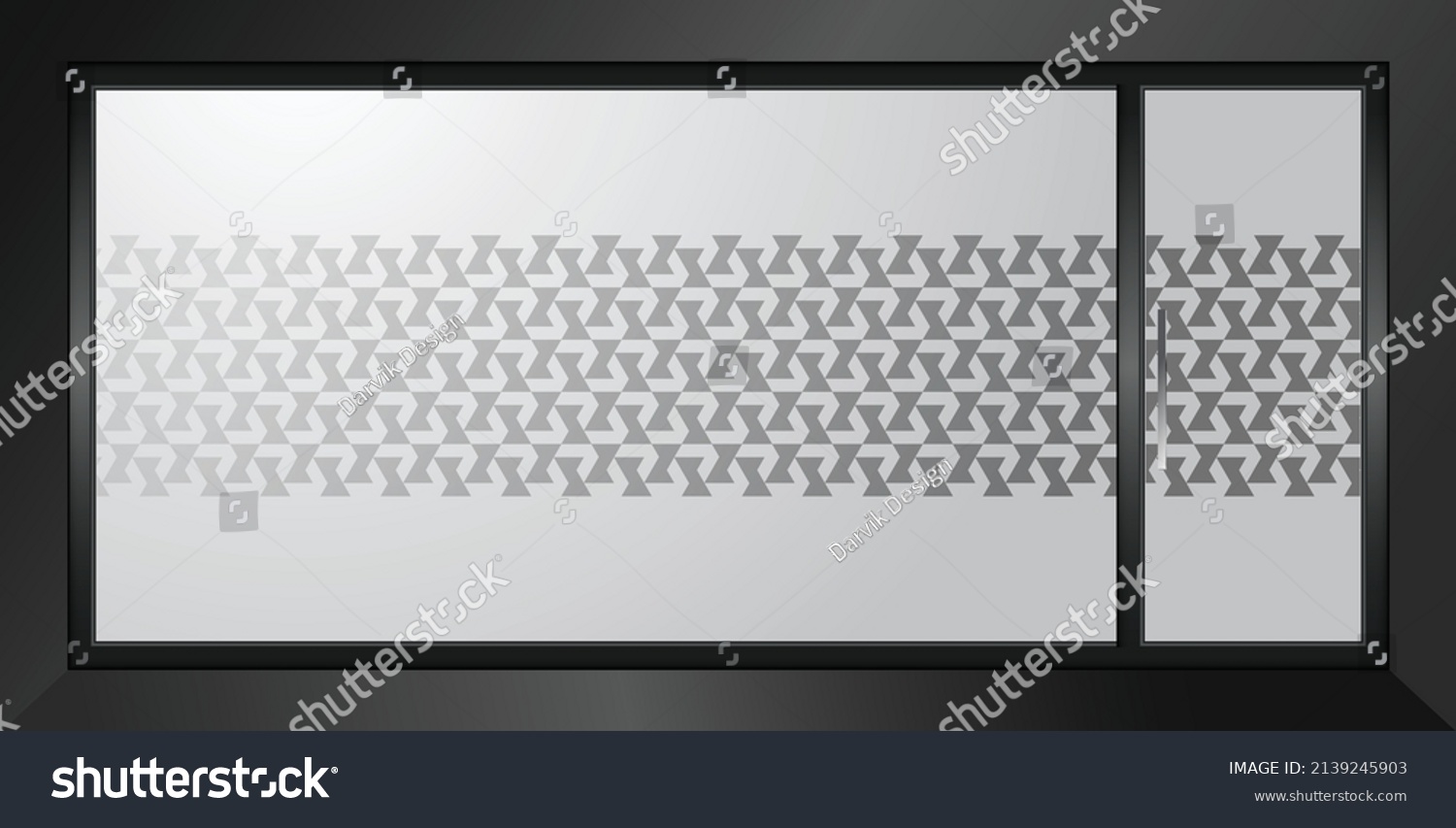 Abstract Geometric Pattern Glass Graphics Frosted Stock Vector (Royalty