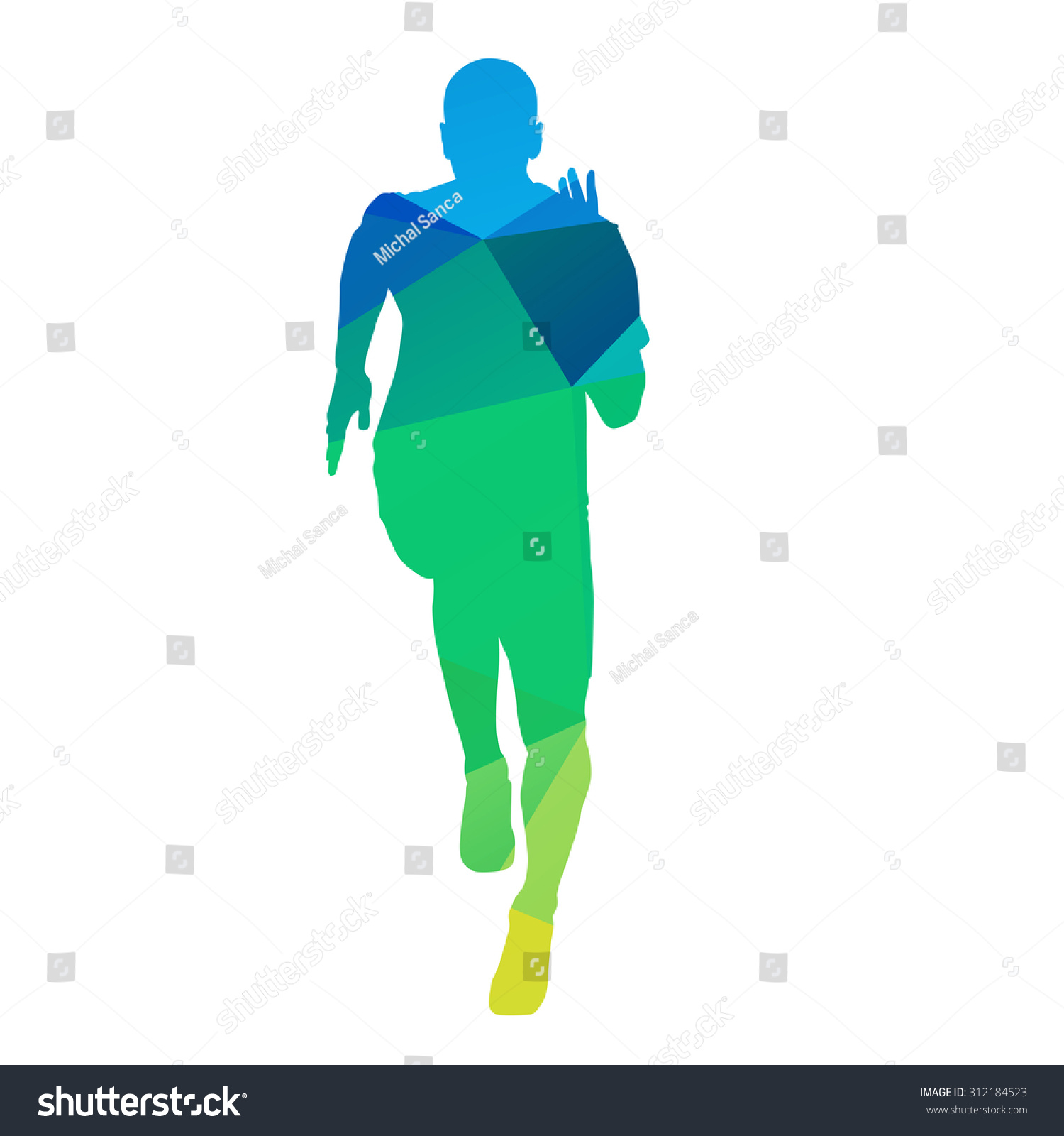 Abstract Geometric Vector Runner - 312184523 : Shutterstock