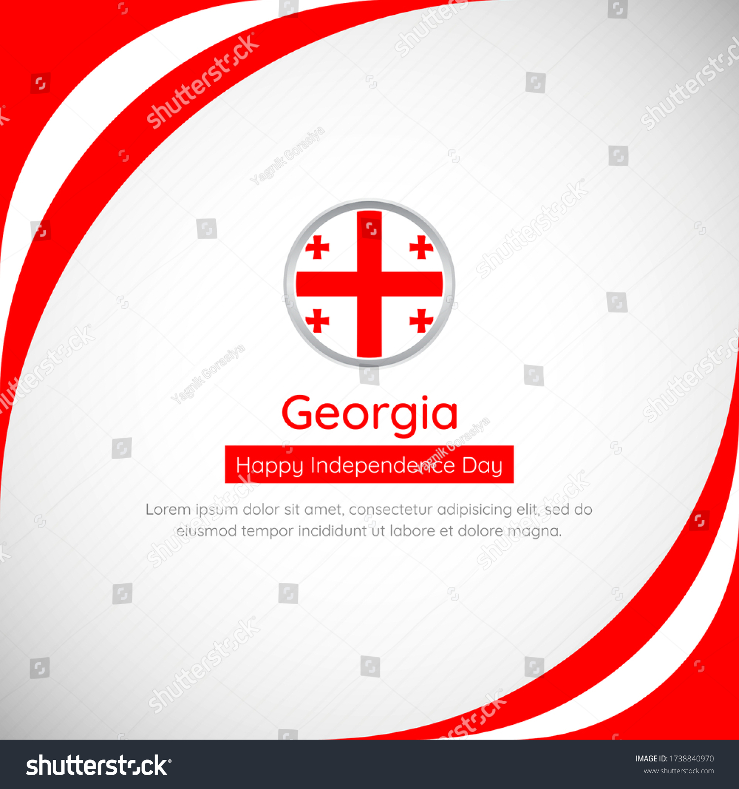 SVG of Abstract Georgia country flag background. Classic happy independence day of Georgia vector illustration. svg