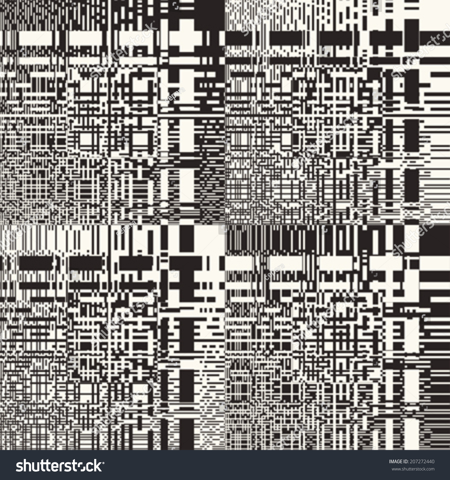 Abstract Glitch Check Background Seamless Pattern Stock Vector ...