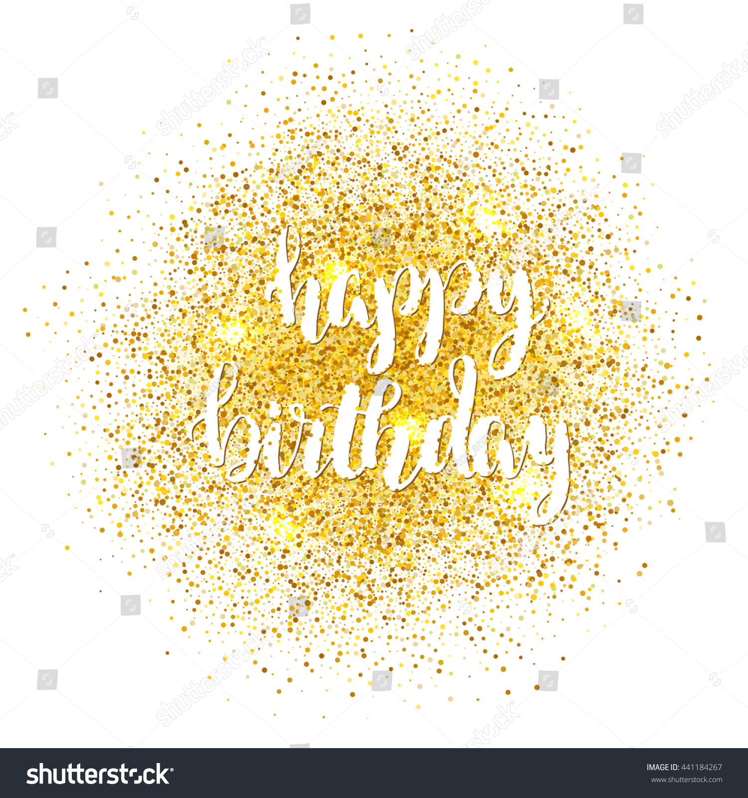 Abstract Golden Dust Light Sparkles White Stock Vector 441184267 ...