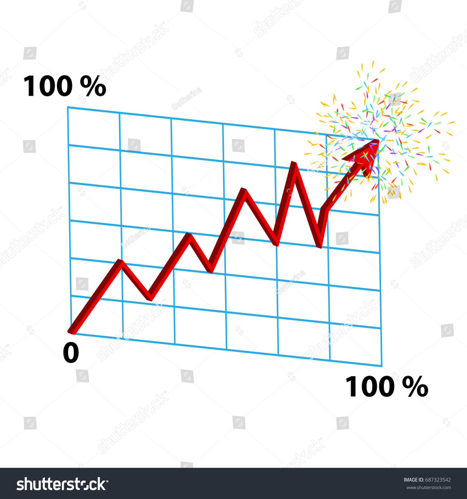 Abstract Graph On White Background Vector Stock Vector (Royalty Free ...