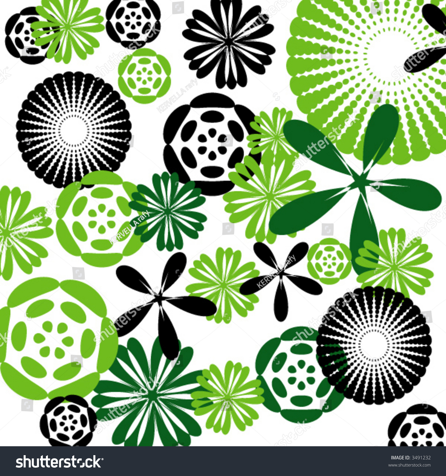 Abstract Green Black Background Vector Stock Vector Royalty Free 3491232