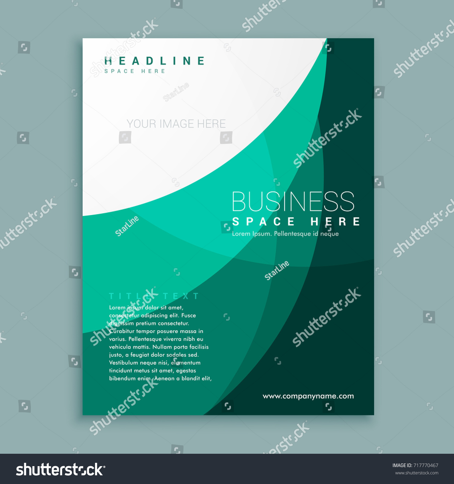 Abstract Green Company Magazine Cover Page Stock Vector (Royalty Free ...