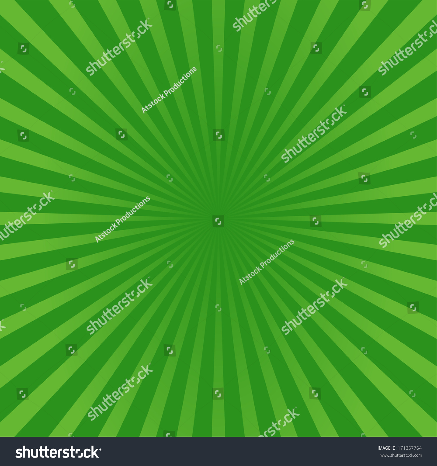 Abstract Green Sunburst Style Background Stock Vector 171357764 ...