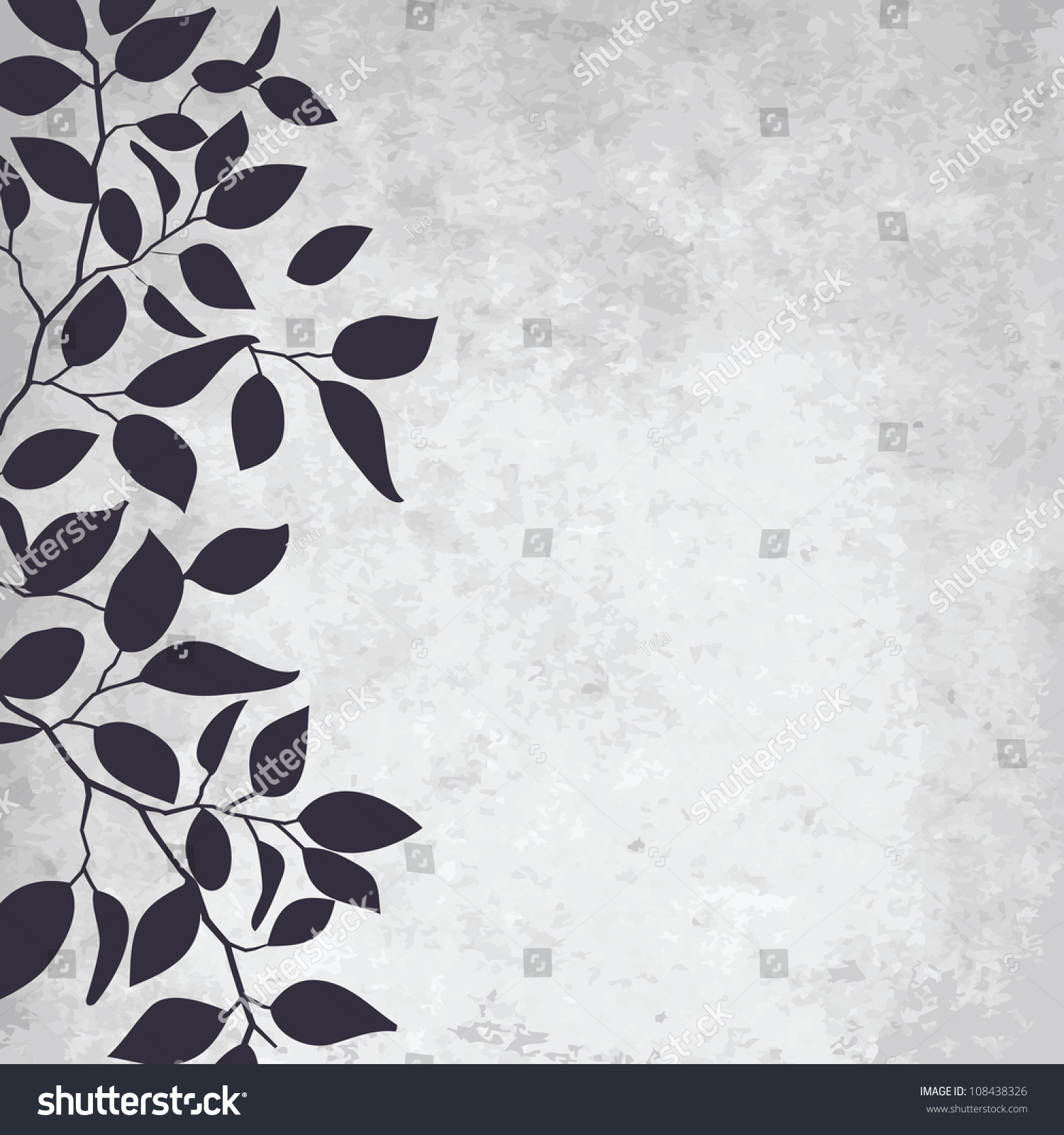 Abstract Grunge Background Elegance Leaf Patternvector Stock Vector ...