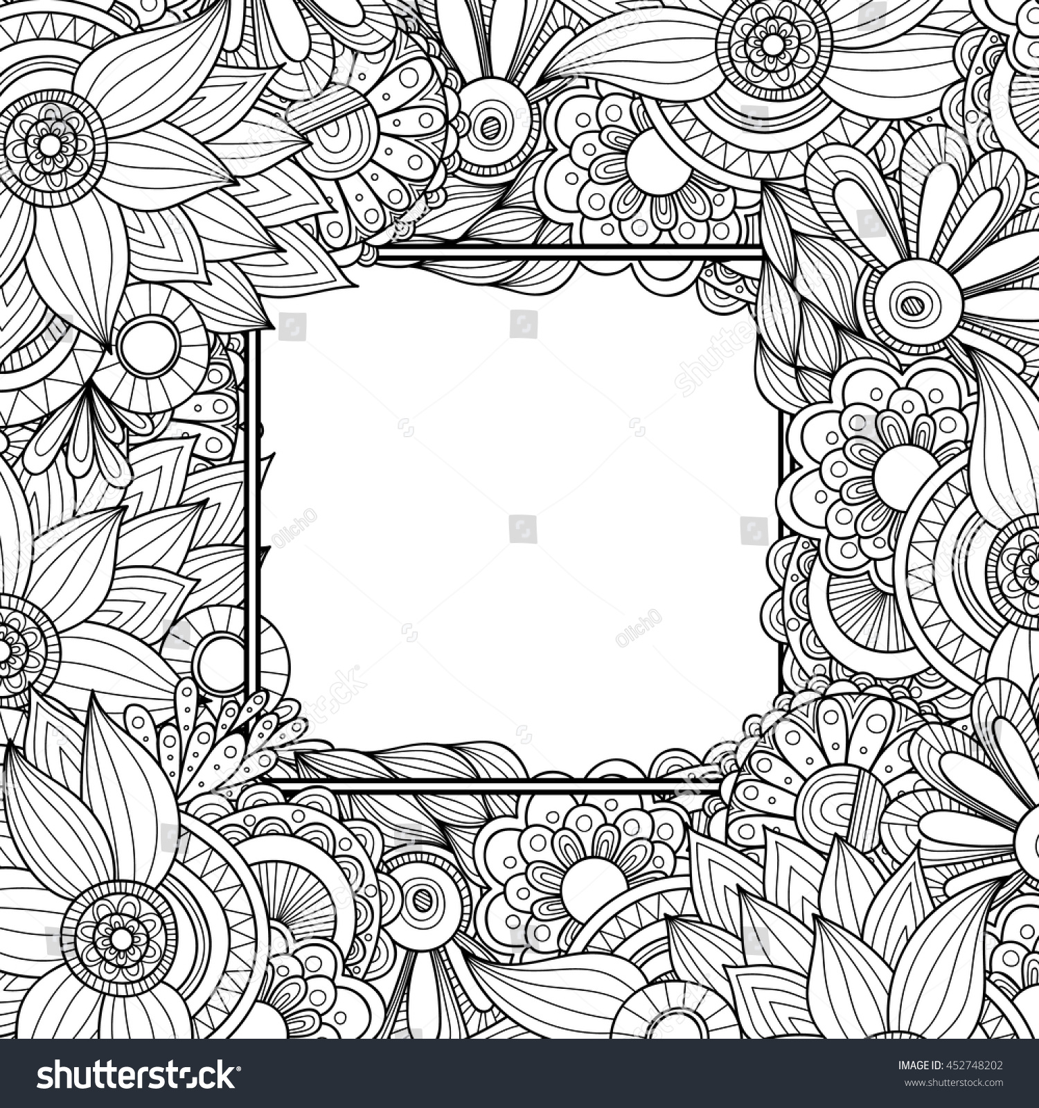 Abstract Hand Drawn Zentangle Style Vector Stock Vector 452748202 ...