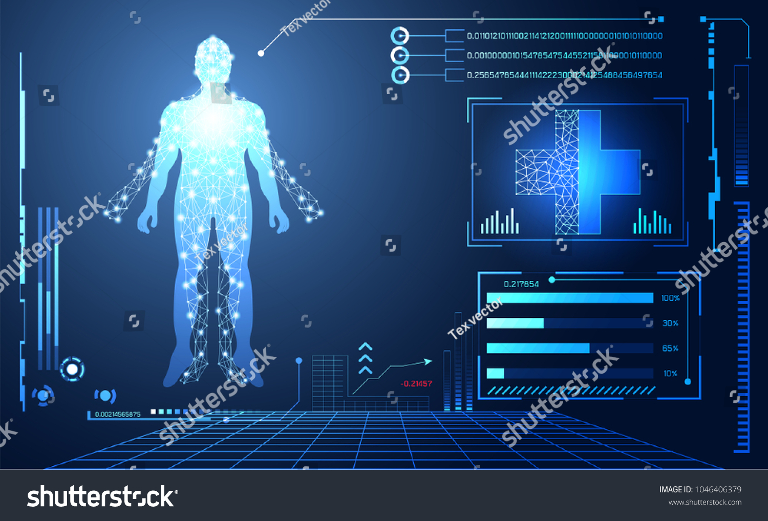 Abstract Health Hud Ui Interface Element Stock Vector (Royalty Free