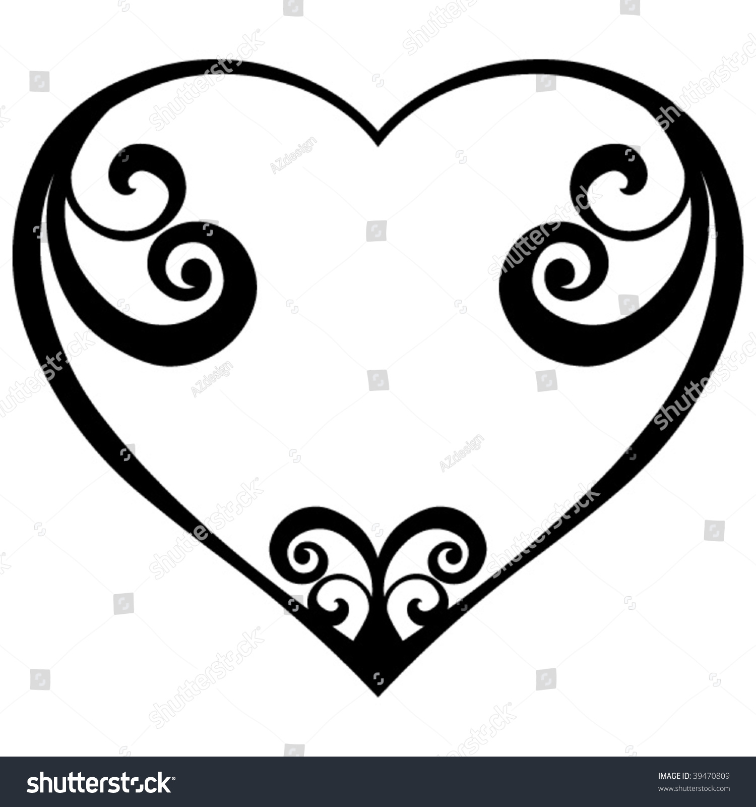 Abstract Heart Design Vector Illustration Stock Vector 39470809 ...