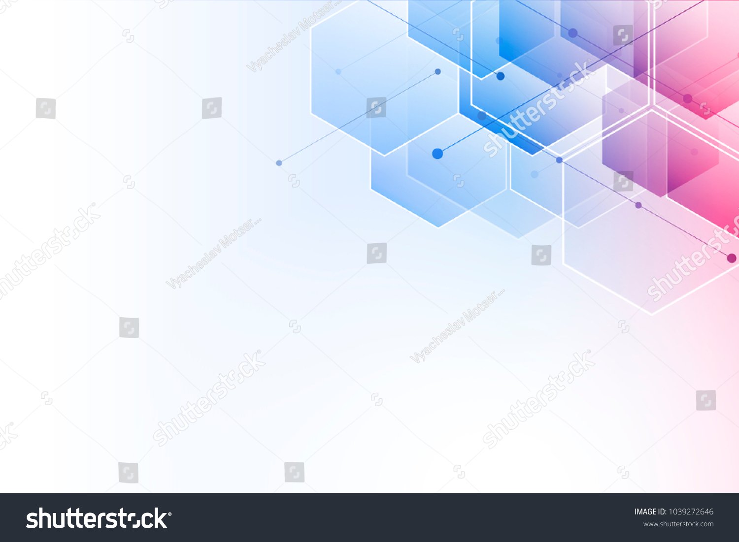 Abstract Hexagon Background Technology Polygonal Design Stock Vector Royalty Free