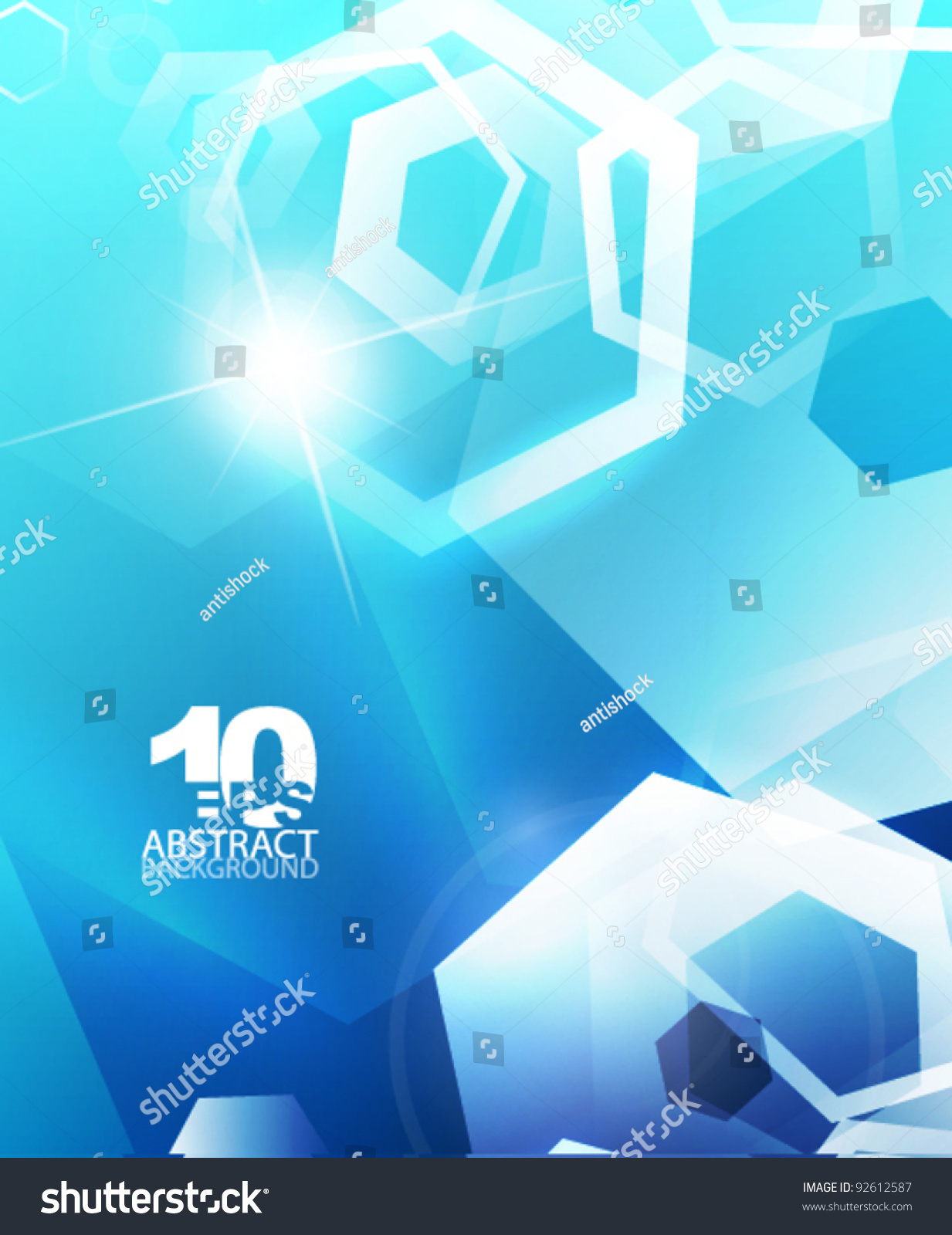 Abstract Hexagons Vector Geometric Futuristic Hitech Stock Vector ...