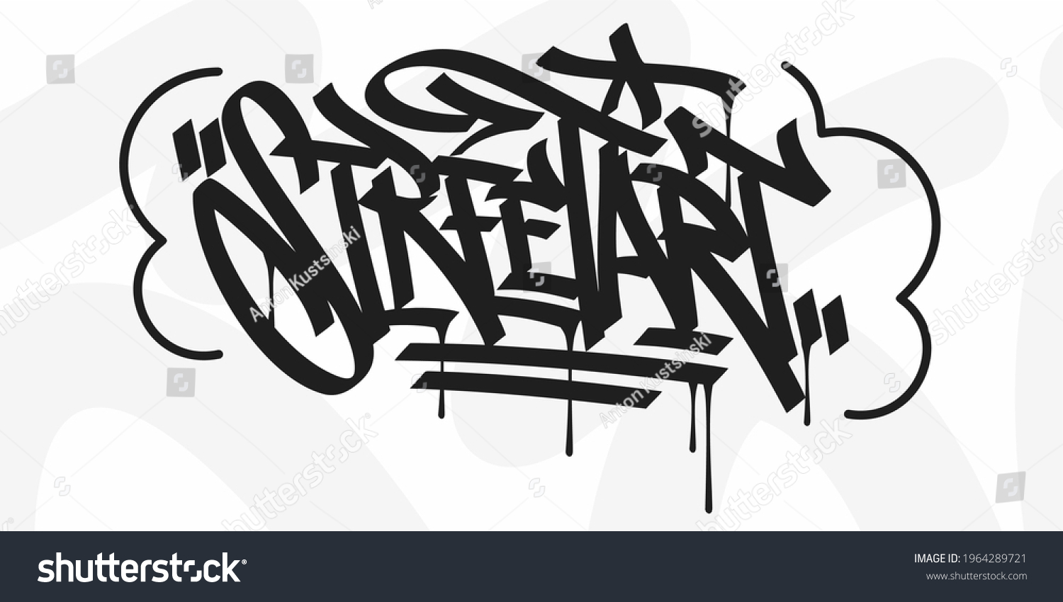 Abstract Hip Hop Hand Written Urban Stock Vector (Royalty Free ...